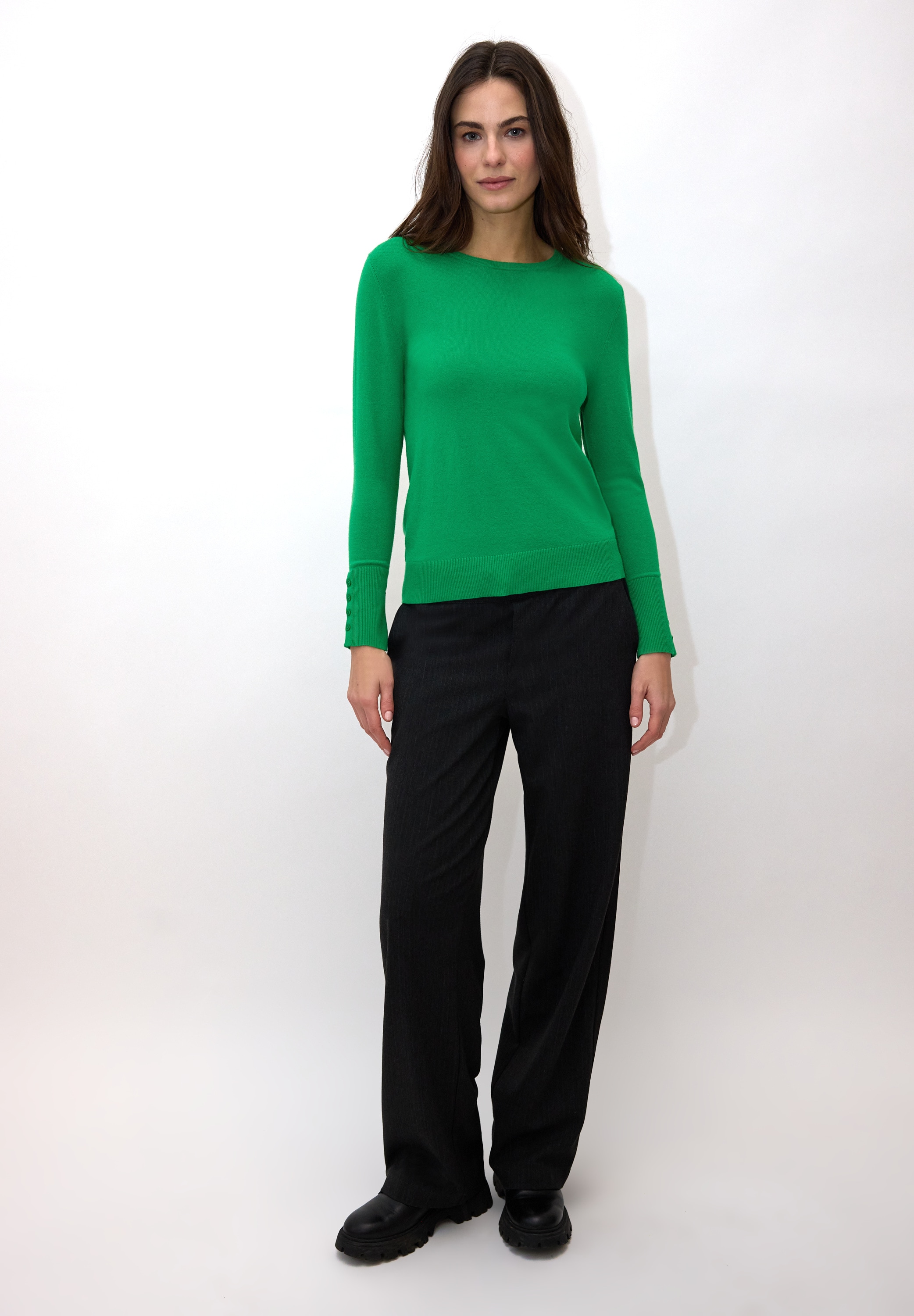 STREET ONE STUDIO Strickpullover mit Rundhalsausschnitt