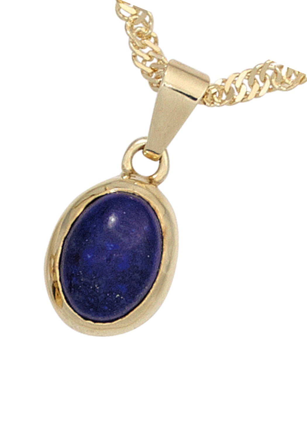JOBO Kettenanhänger »Anhänger oval«, 585 Gold mit Lapislazuli
