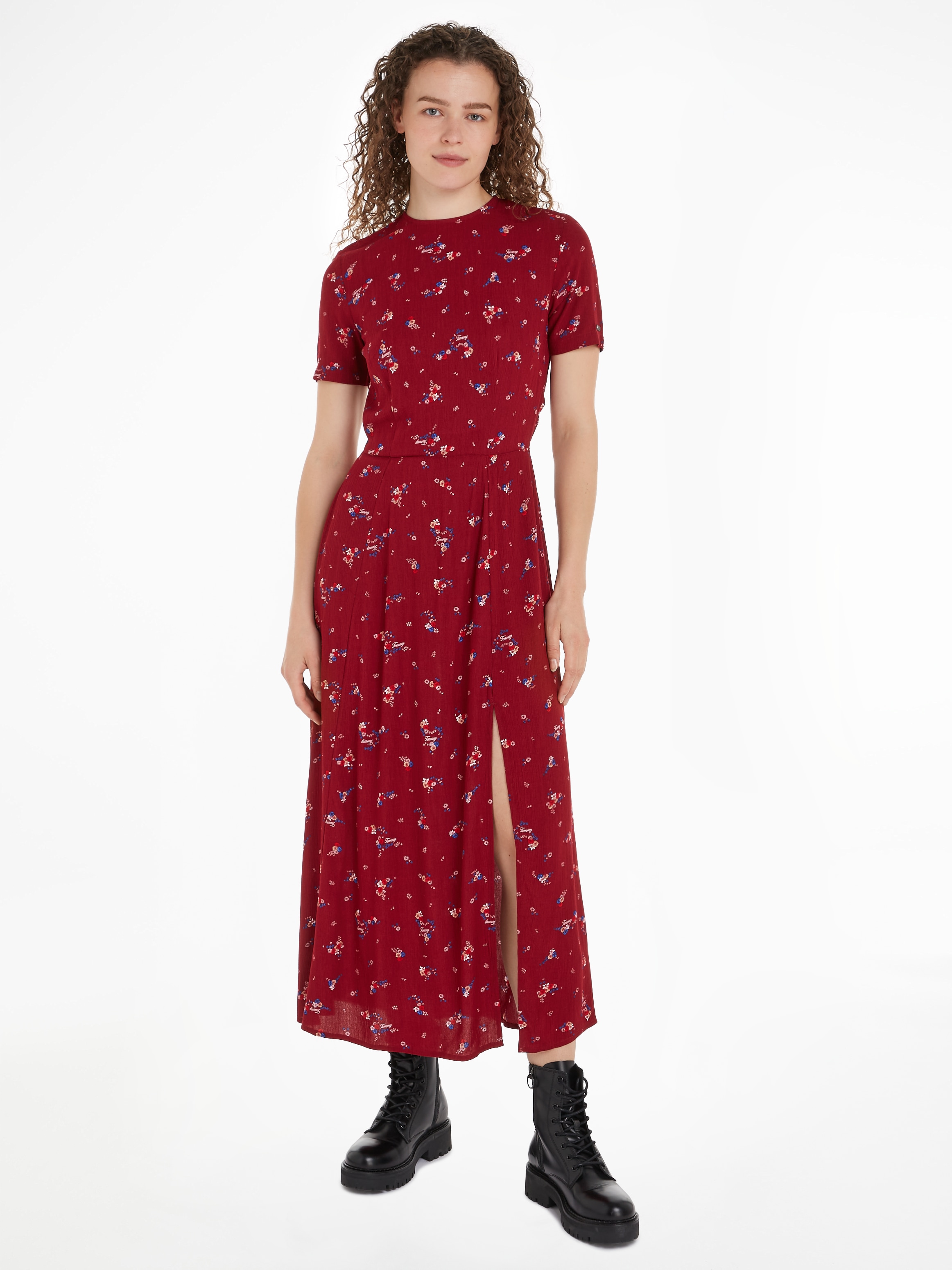 Tommy Jeans Blusenkleid "TJW FLORAL MIDI DRESS", mit Blumenprint