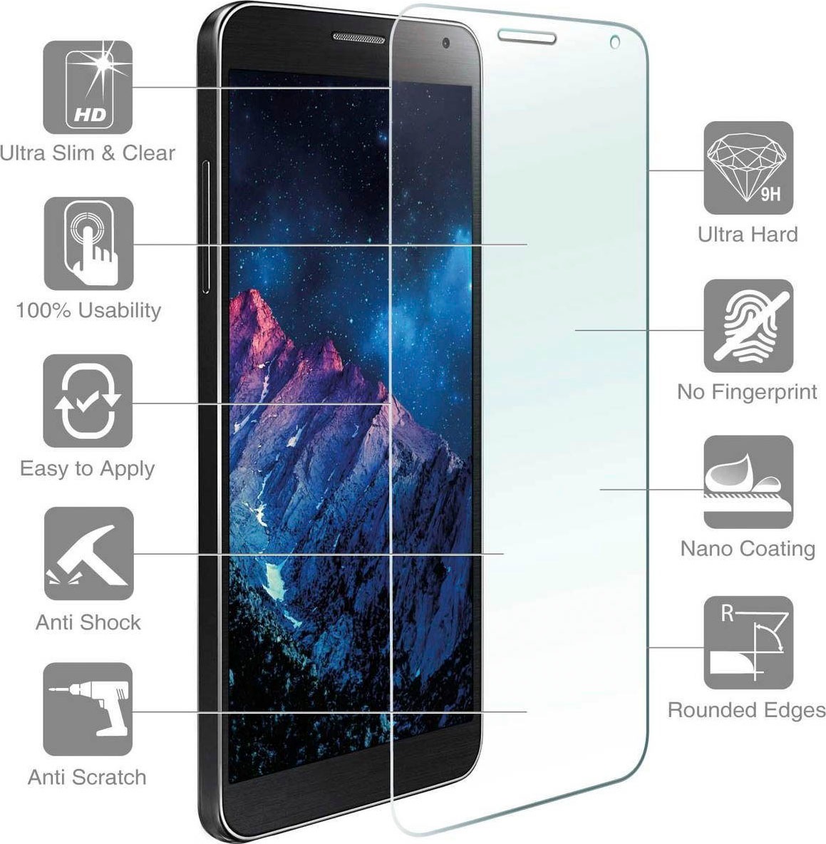 4smarts Displayschutzglas »Second Glass 2.5D für Apple iPhone SE/7/8«, für Apple iPhone SE (2020)/7/8