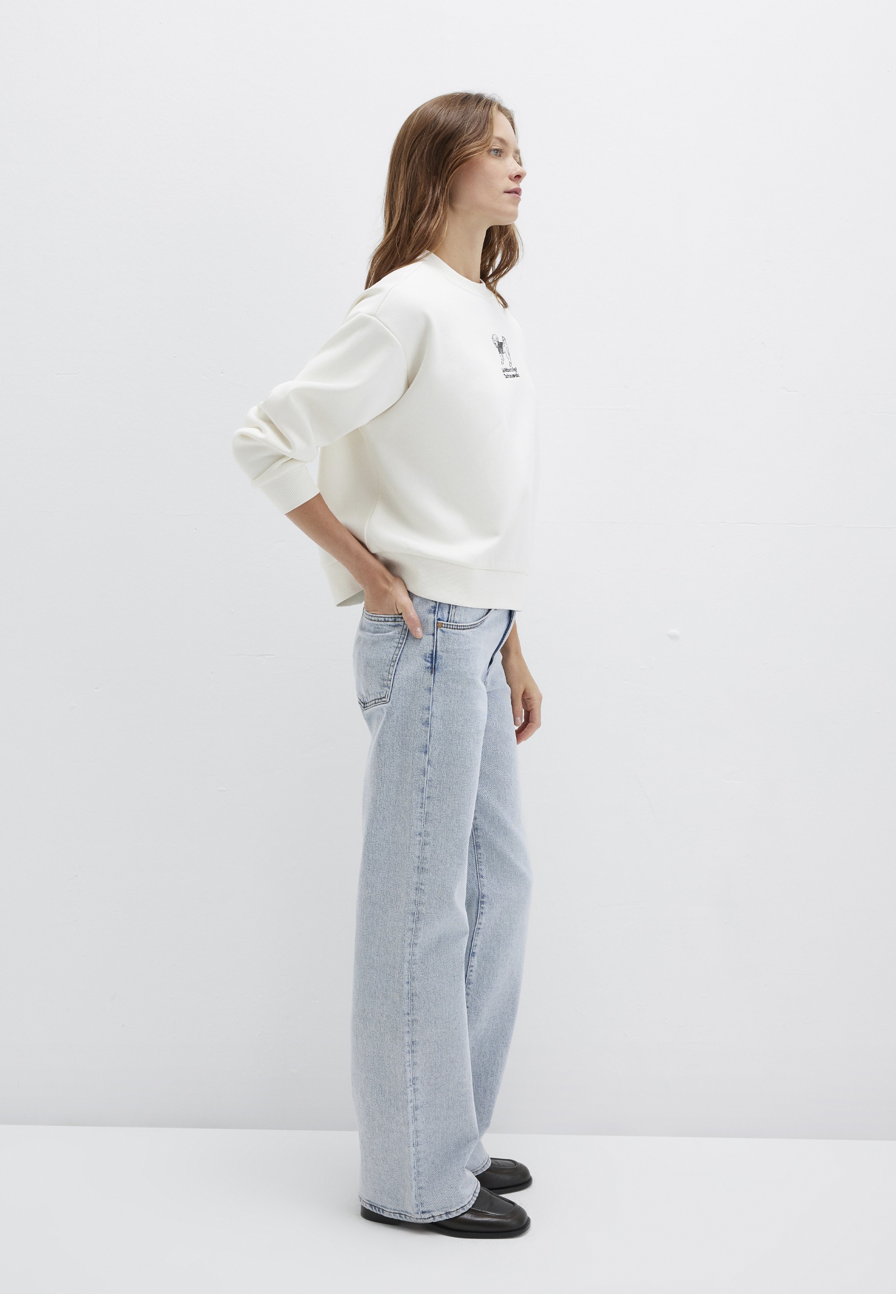 Mavi Rundhalspullover »DOG PRINTED SWEATSHIRT« Sweatshirt Rundhals