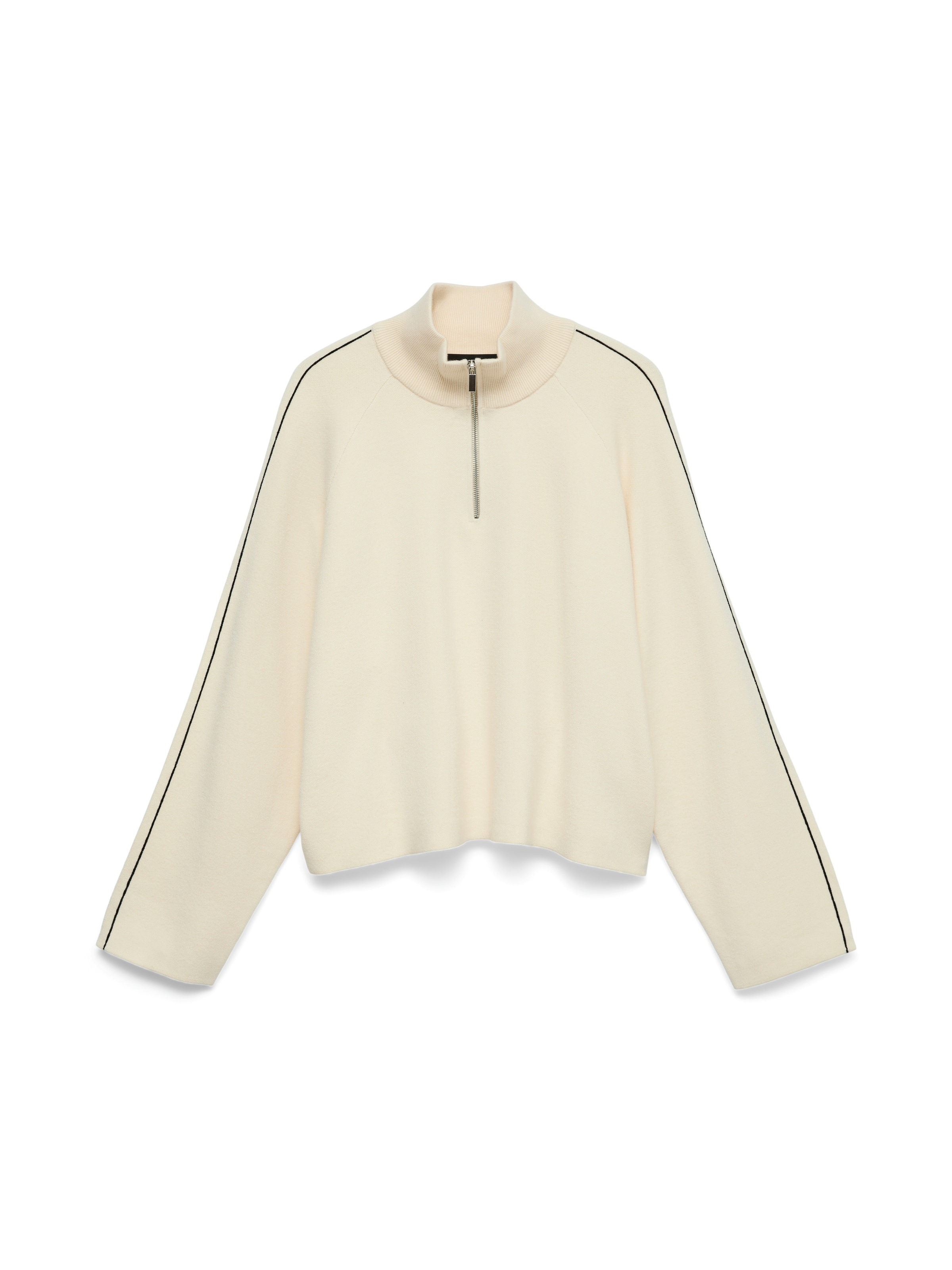 Vero Moda Strickpullover »VMSABA LS HIGHNECK ZIPPER PULLOVER NOOS« Viskosemischung, loose fit, weite Ärmel