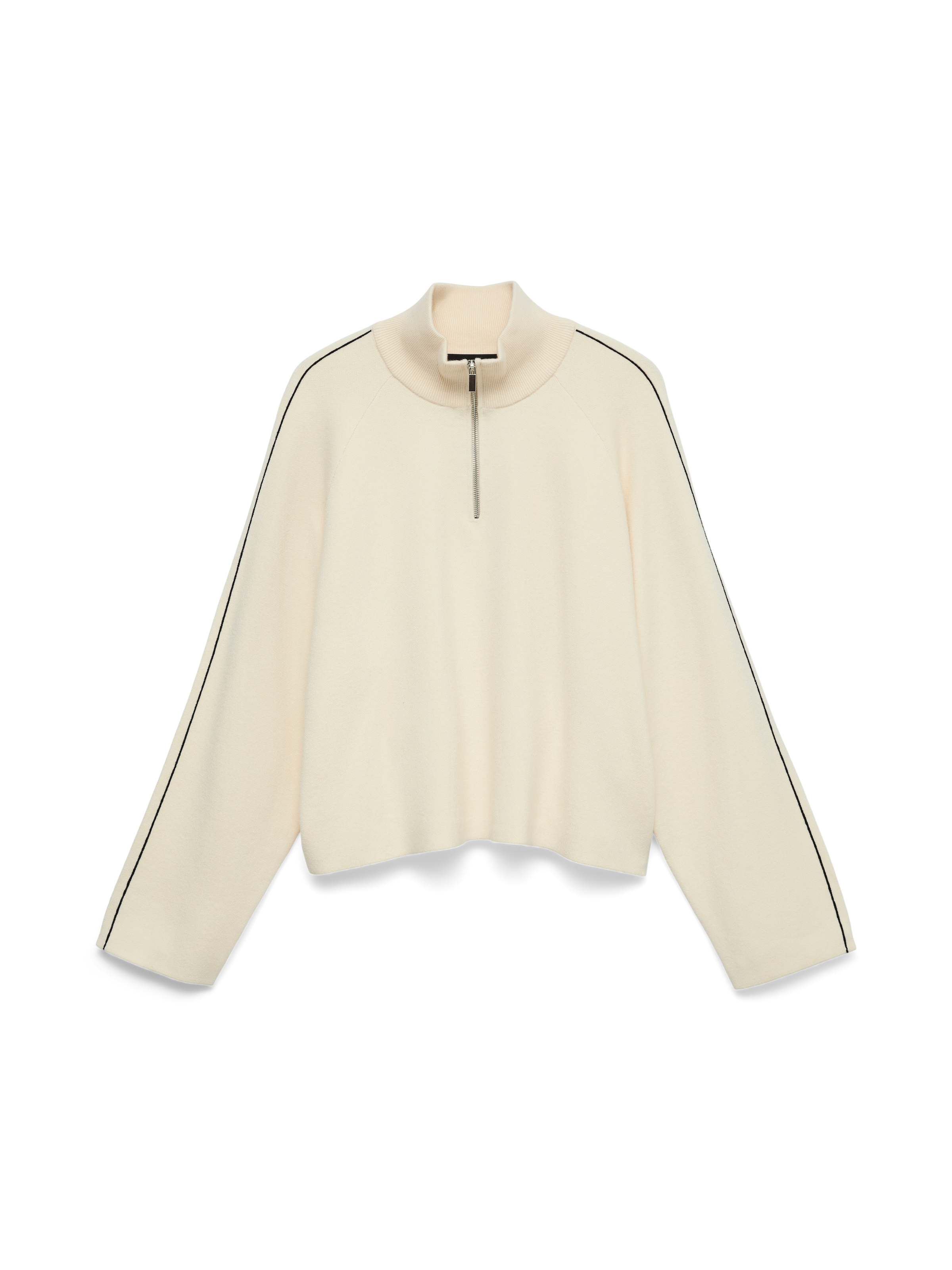 Vero Moda Strickpullover "VMSABA LS HIGHNECK ZIPPER PULLOVER NOOS" Viskosemischung, loose fit, weite Ärmel