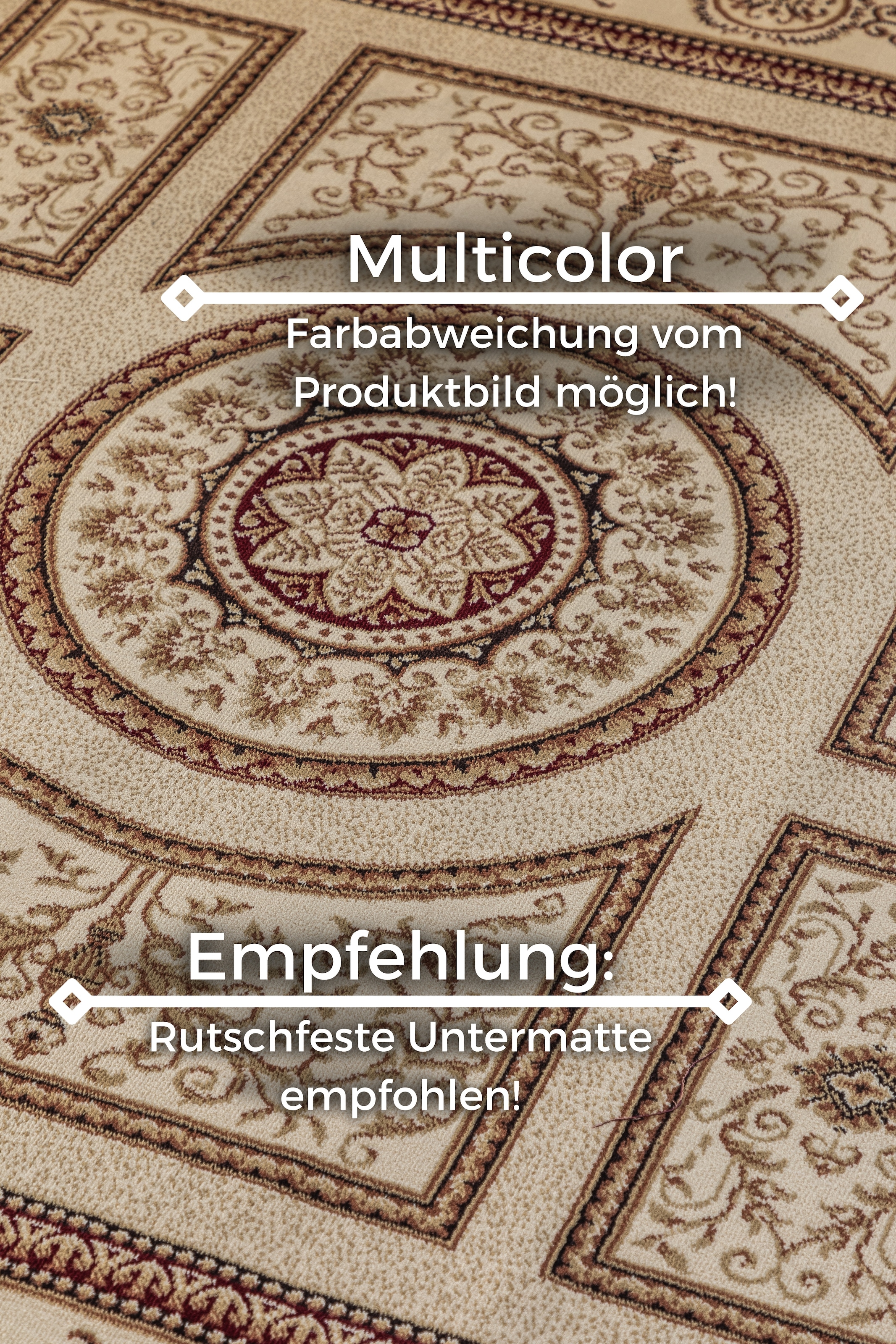 NORTHRUGS Teppich »Guzara«, rechteckig, 8 mm Höhe, Orient Optik, Läufer, strapazierfähig, pflegeleicht, robust
