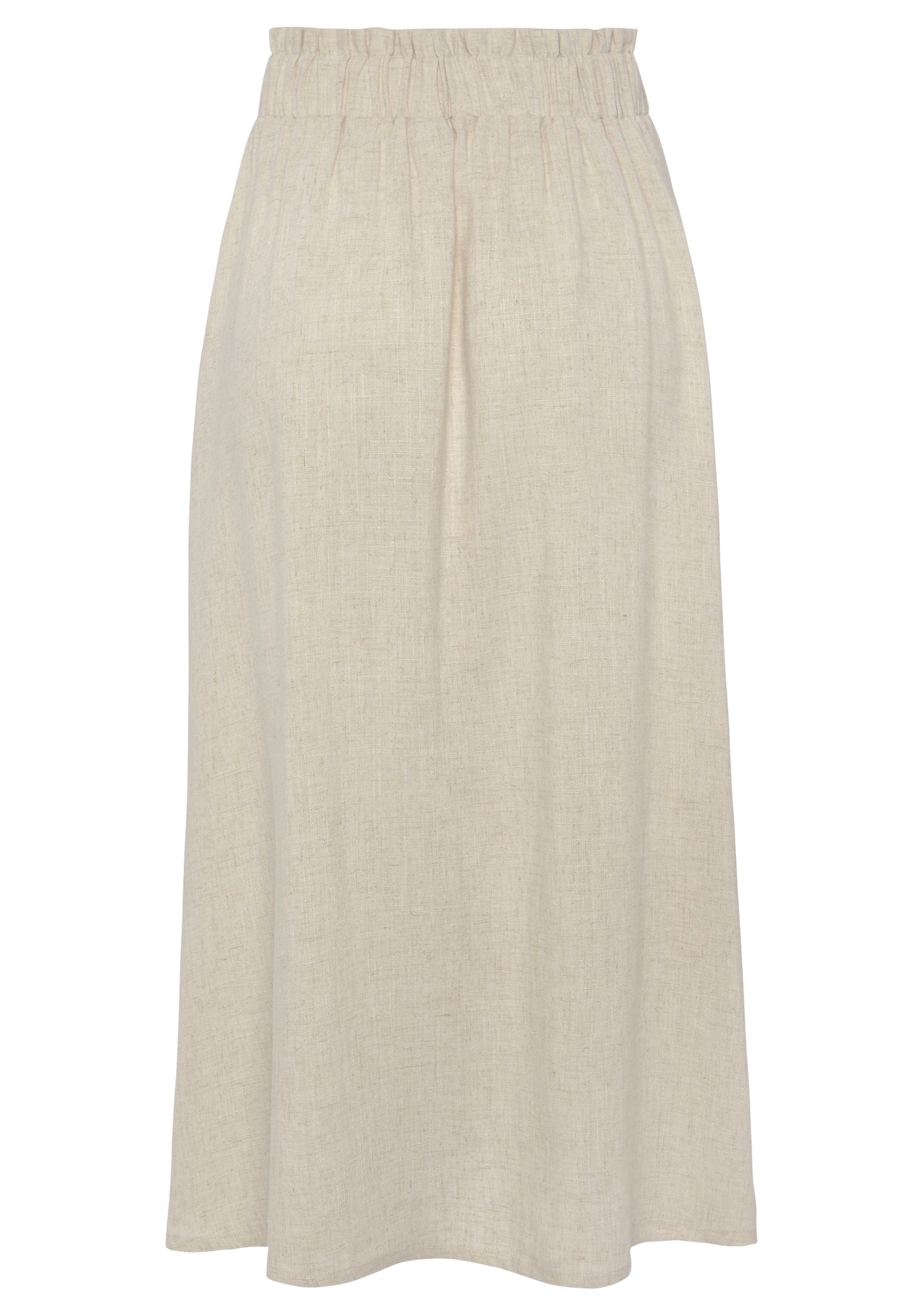 Lascana Midi Skirt Sand Size 42 3