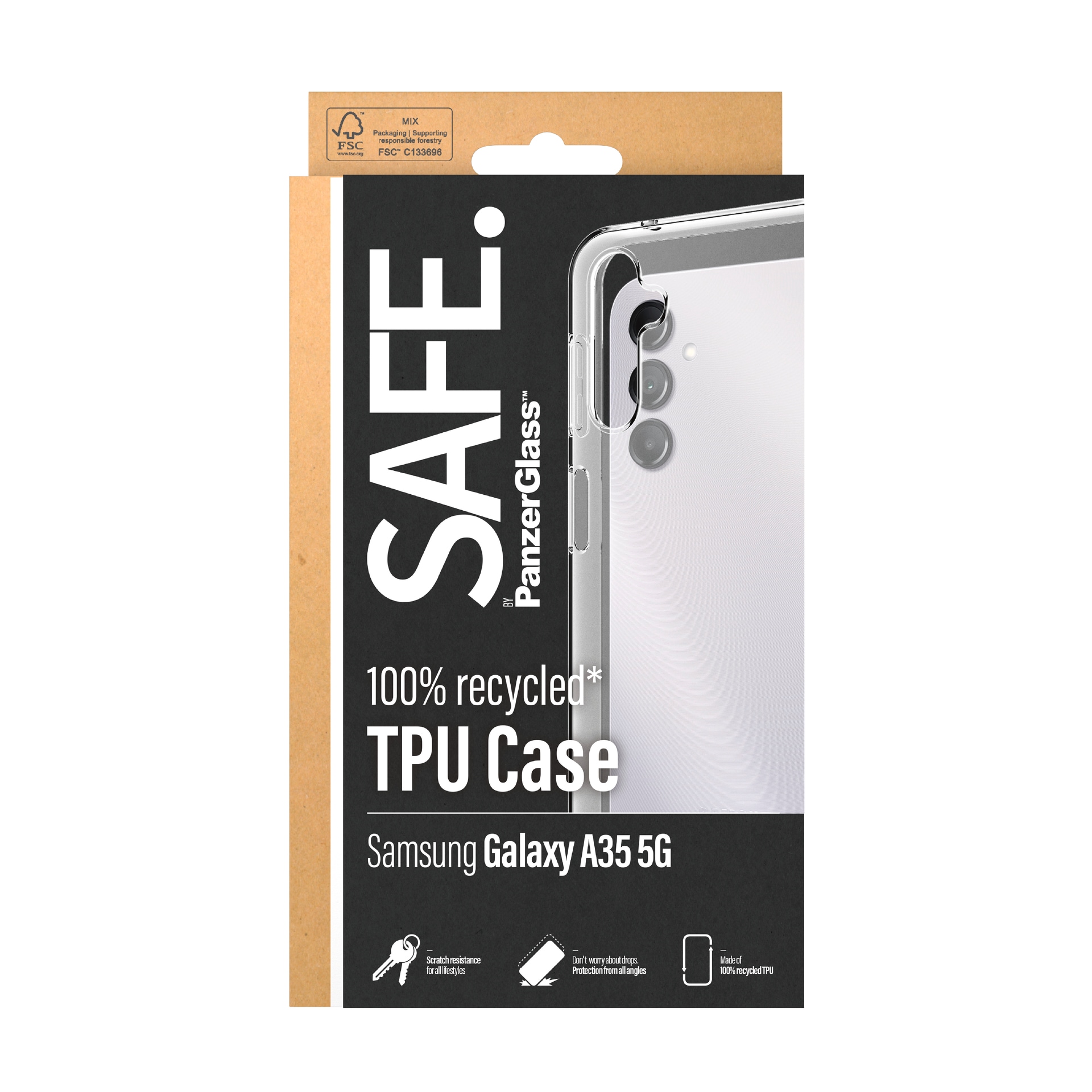 SAFE by PanzerGlass Handyhülle »Case für Samsung Galaxy A35 5G« Smartphones Handycover Backcover Schutzhülle Handyschutzhülle stoßfest kratzfest