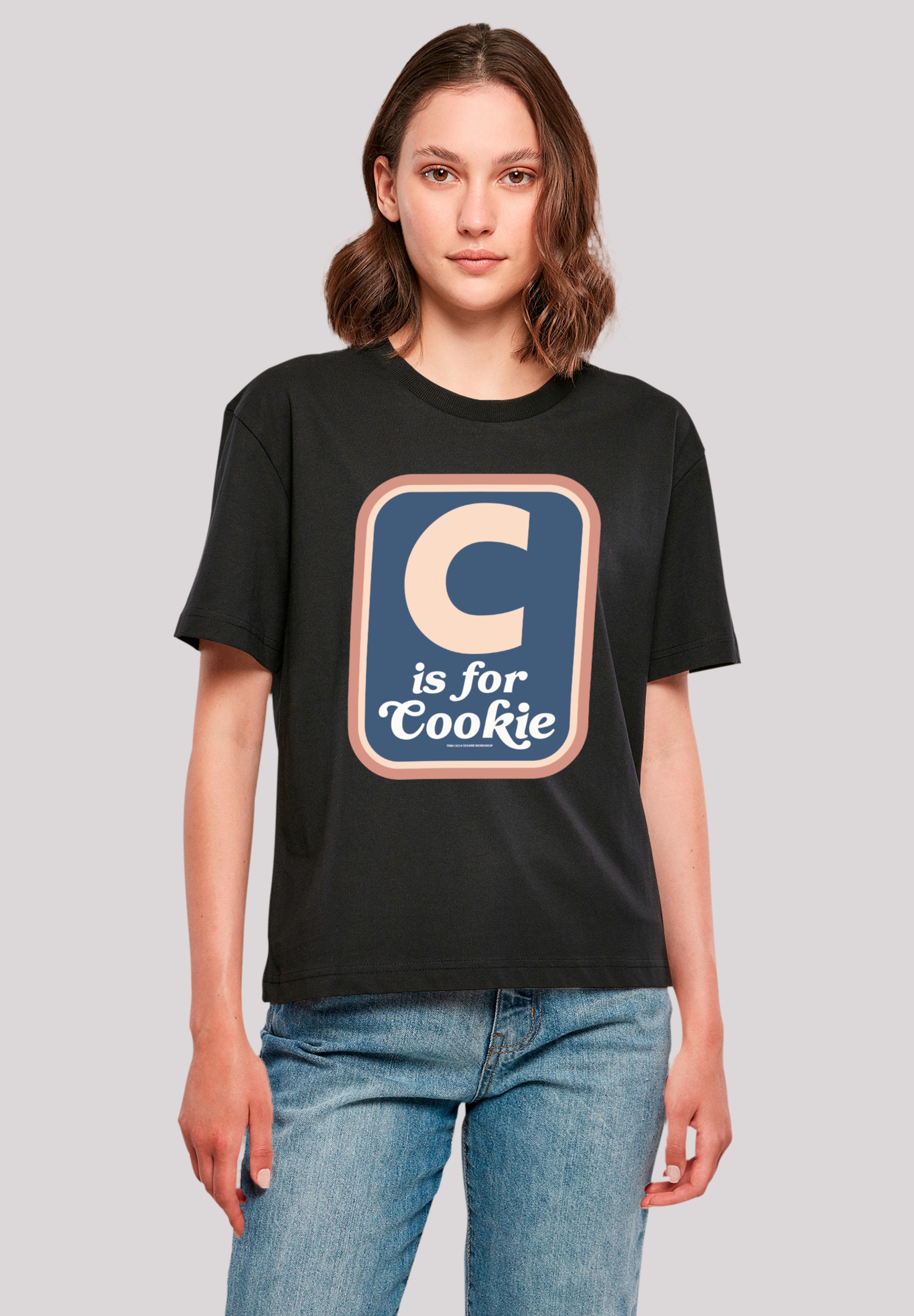 F4NT4STIC T-Shirt »Sesamstraße C is for Cookie«, Premium Qualität, Weihnachts-Kollection