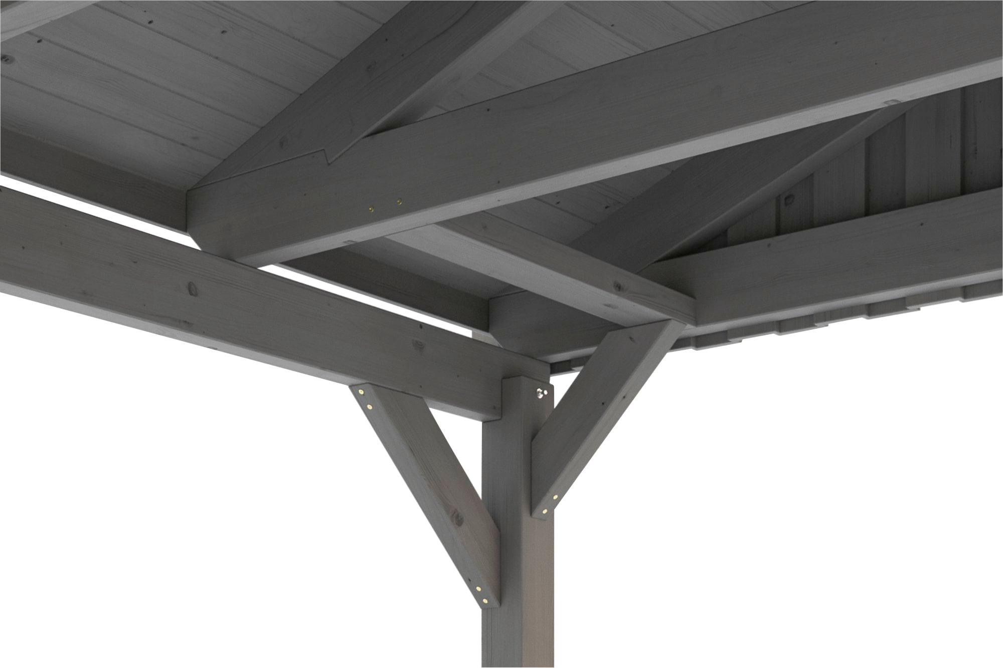 Skanholz Einzelcarport »Fichtelberg«, Leimholz-Nordisches Fichtenholz, dunkelgrau, mit schwarzen Schindeln