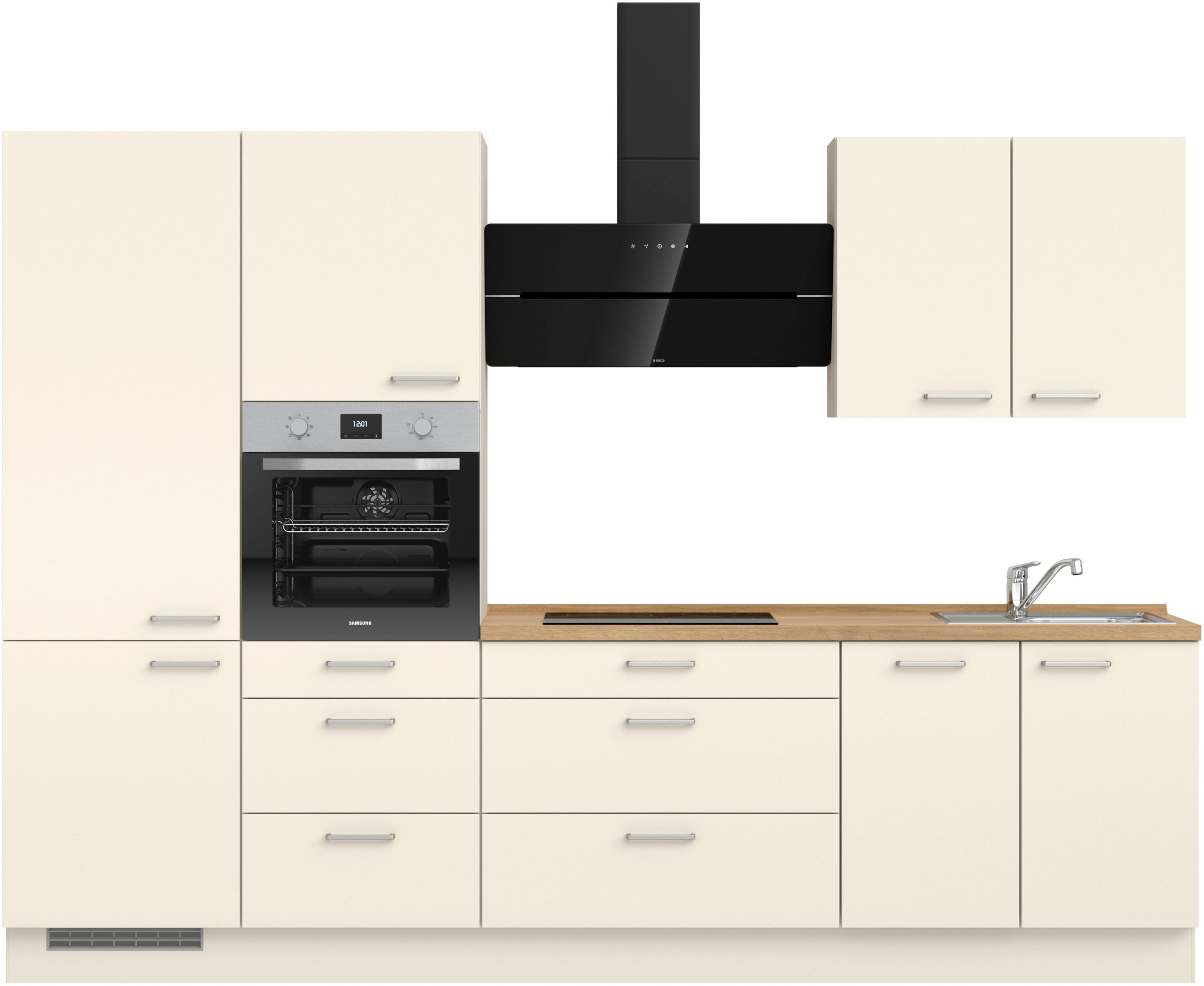 nobilia Küchenzeile ""Touch II", NEU: individuell anpassbar mit gratis Profi-Beratung" vormontiert, Breite 300 cm, Ausrichtung wählbar, wahlw. mit E-Geräten