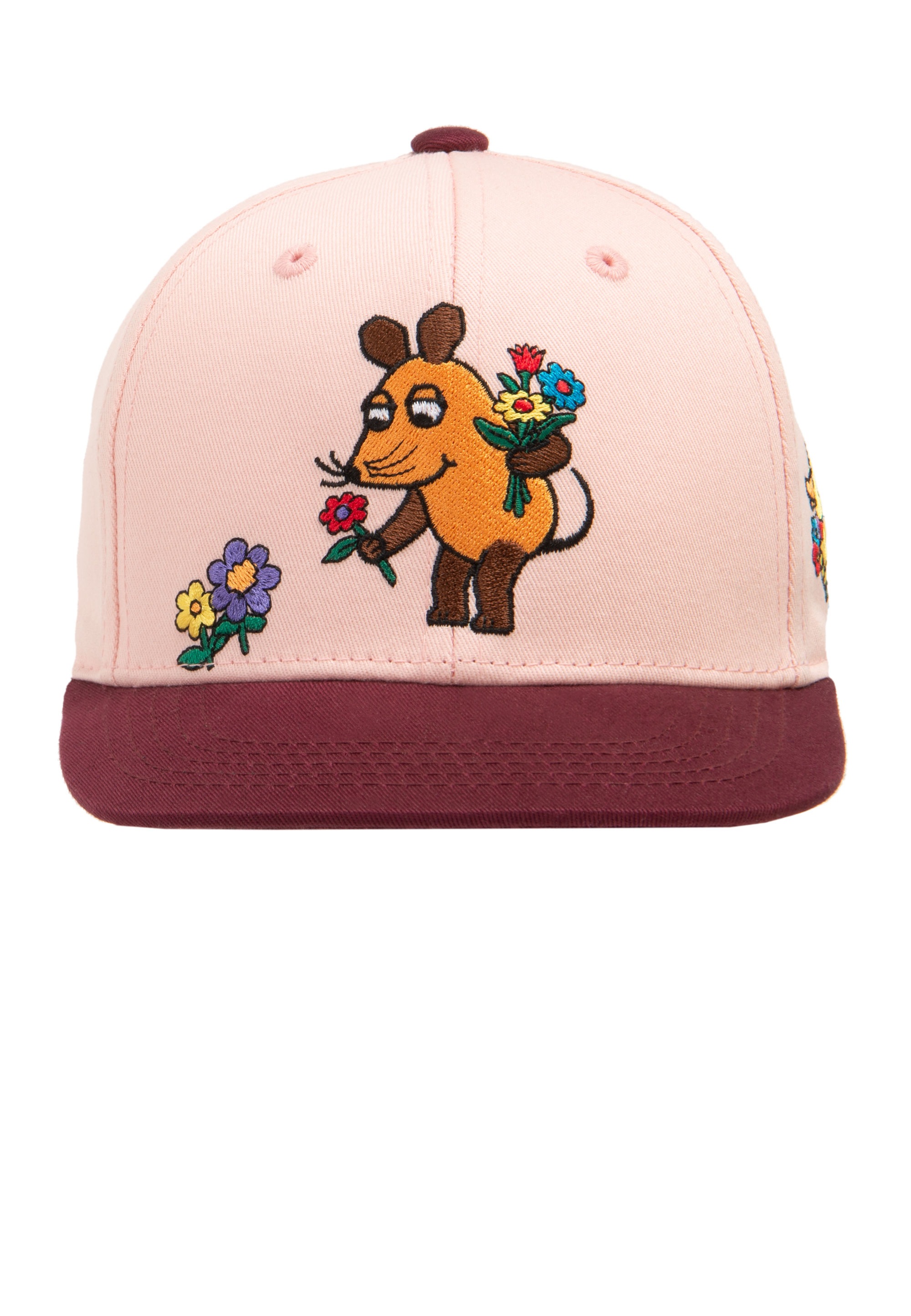 LOGOSHIRT Baseball Cap »Maus - Blumenstrauß«, mit detailreicher Stickerei