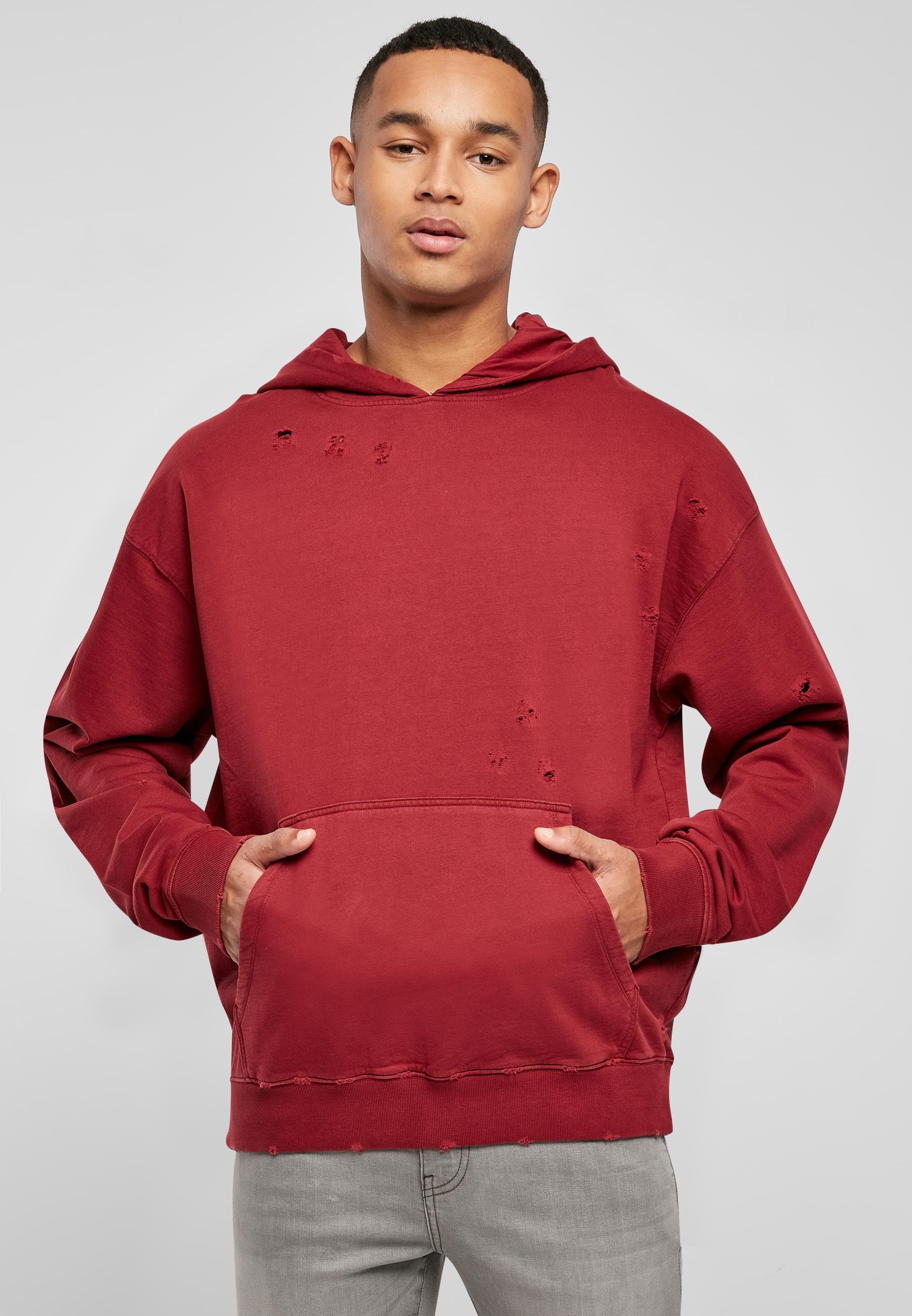 URBAN CLASSICS Kapuzensweatshirt »Urban Classics Herren Distressed Hoody«, (1 tlg.)