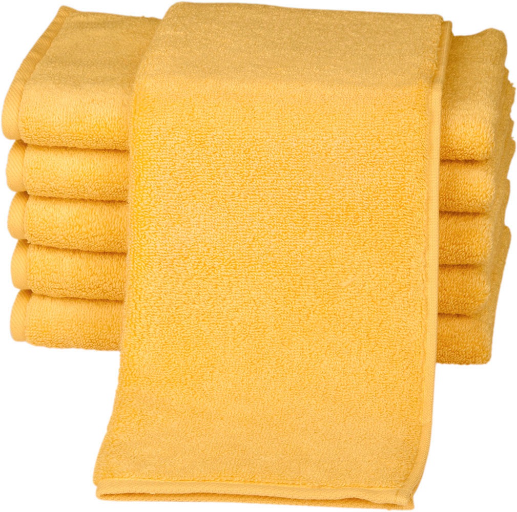 Gästehandtücher ROSS, B:30cm L:50cm, gelb, Frottier, Obermaterial: 100% Baumwolle, Handtücher, "Sensual 9000", mit Aloe-Vera-Öl veredelt