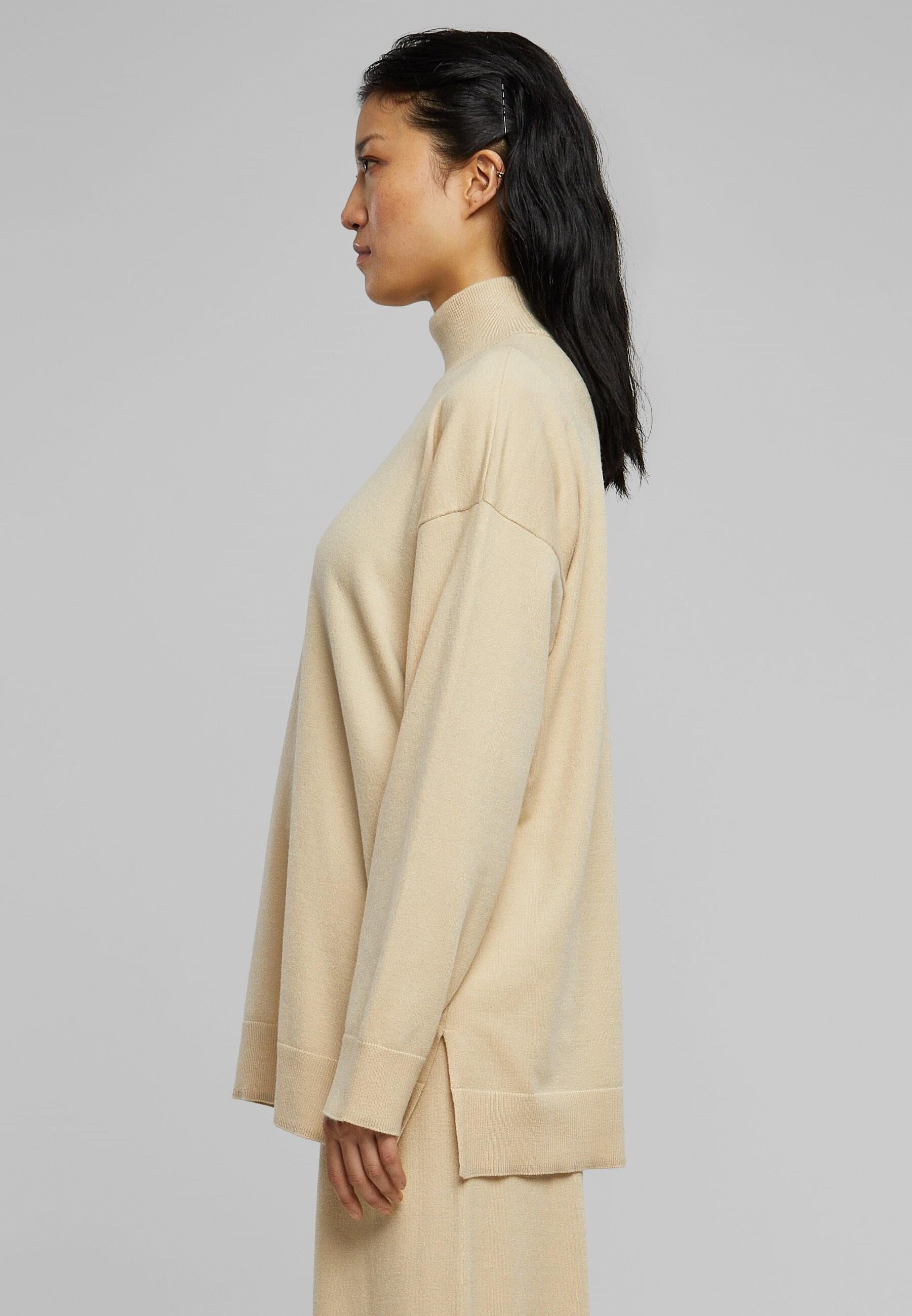 URBAN CLASSICS Rundhalspullover »Urban Classics Damen Ladies Knitted Eco Viscose Sweater«, (1 tlg.)