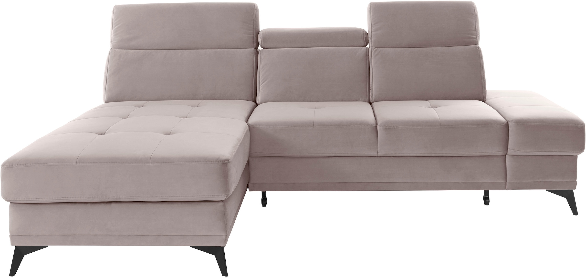 OTTO home Ecksofa "Cardiz L-Form" inkl.Kopfteilverstellung und Federkern wahlweise mit Schlaffunktion