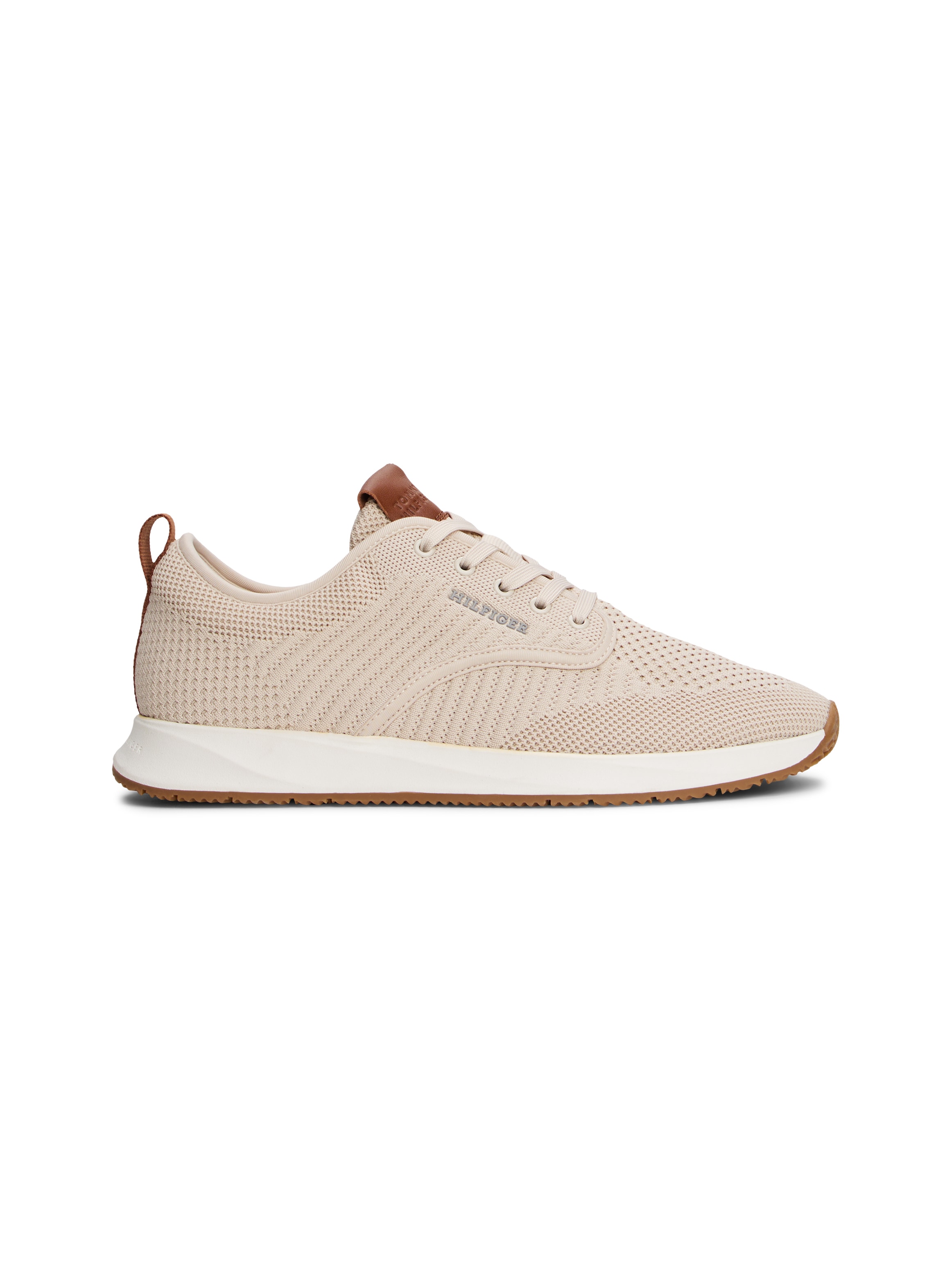 Tommy Hilfiger Sneaker »NEWPORT 3D PREMIUM KNIT«, Halbschuh, Schnürer, Freizeitschuh mit Kontrast-Logoaufnäher