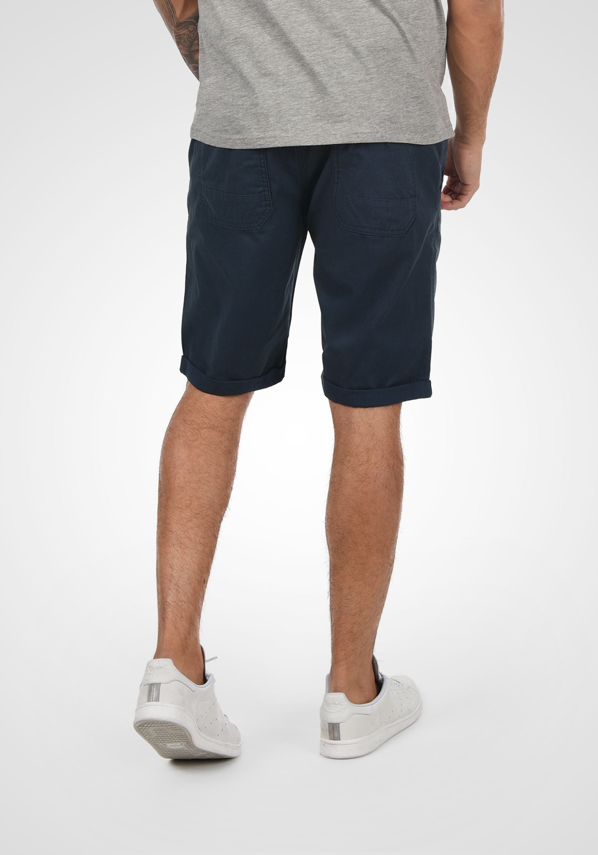 Chinoshorts BLEND "BHClaude", Herren, Gr. XL, US-Größen, grau (phantom grau), Web, 100% Baumwolle, unifarben, normal kurz, Hosen Chinoshorts, Chino Shorts mit elastischen Bund 6
