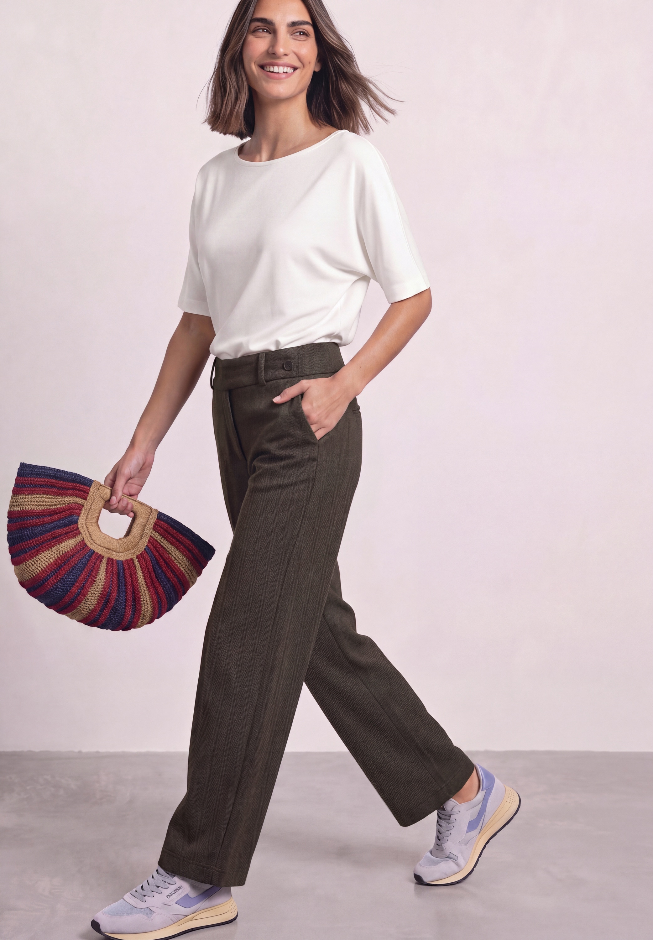 STREET ONE Stoffhose  High Waist