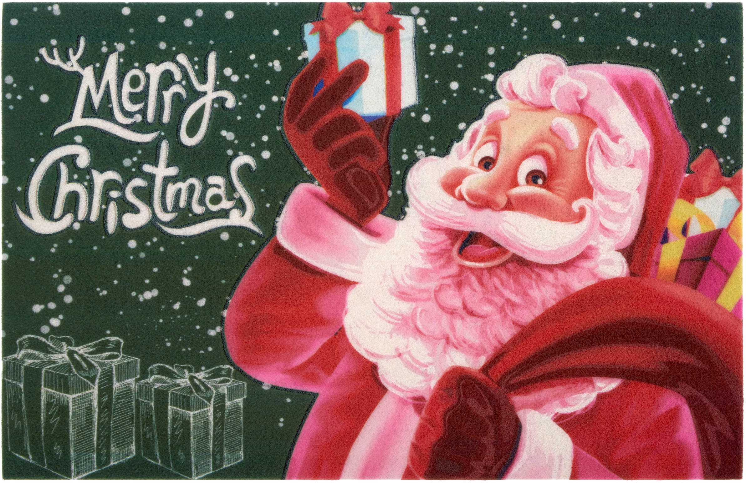 »Merry affaire Home Claus rechteckig, | Weihnachtsmann, Christmas«, Weihnachten, Spruch, BAUR mit Fußmatte Santa