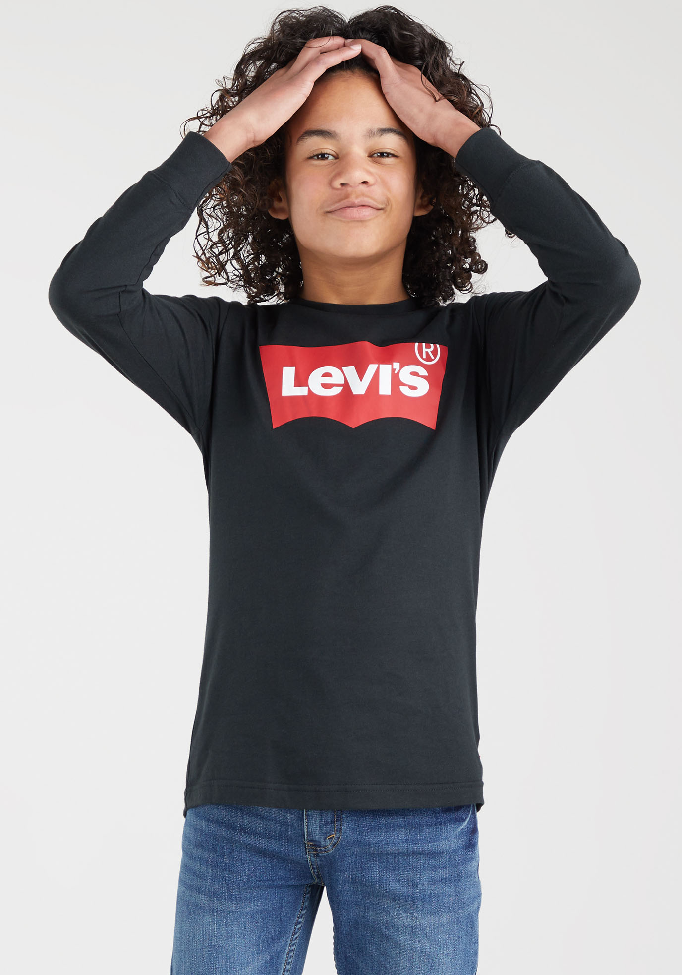 Levis Kids Langarmshirt "L/S BATWING TEE" mit Logo Print for BOYS