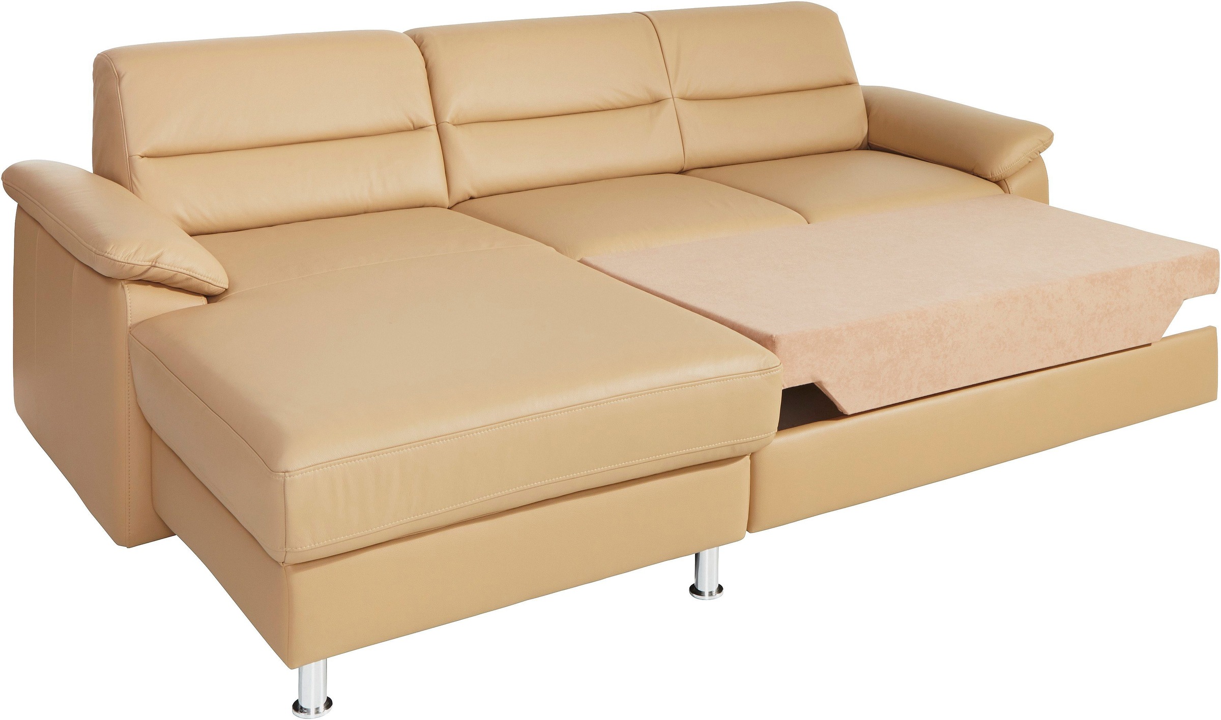 Ecksofa SIT & MORE "Top Ascara L-Form", braun (cappuccino), B:251cm H:85cm T:165cm, NaturLeder;Luxus-Microfaser (100% Polyester), Sofas, Ecksofa, inklusive Boxspring/Federkern-Polsterung, komfortablem Federkern 6