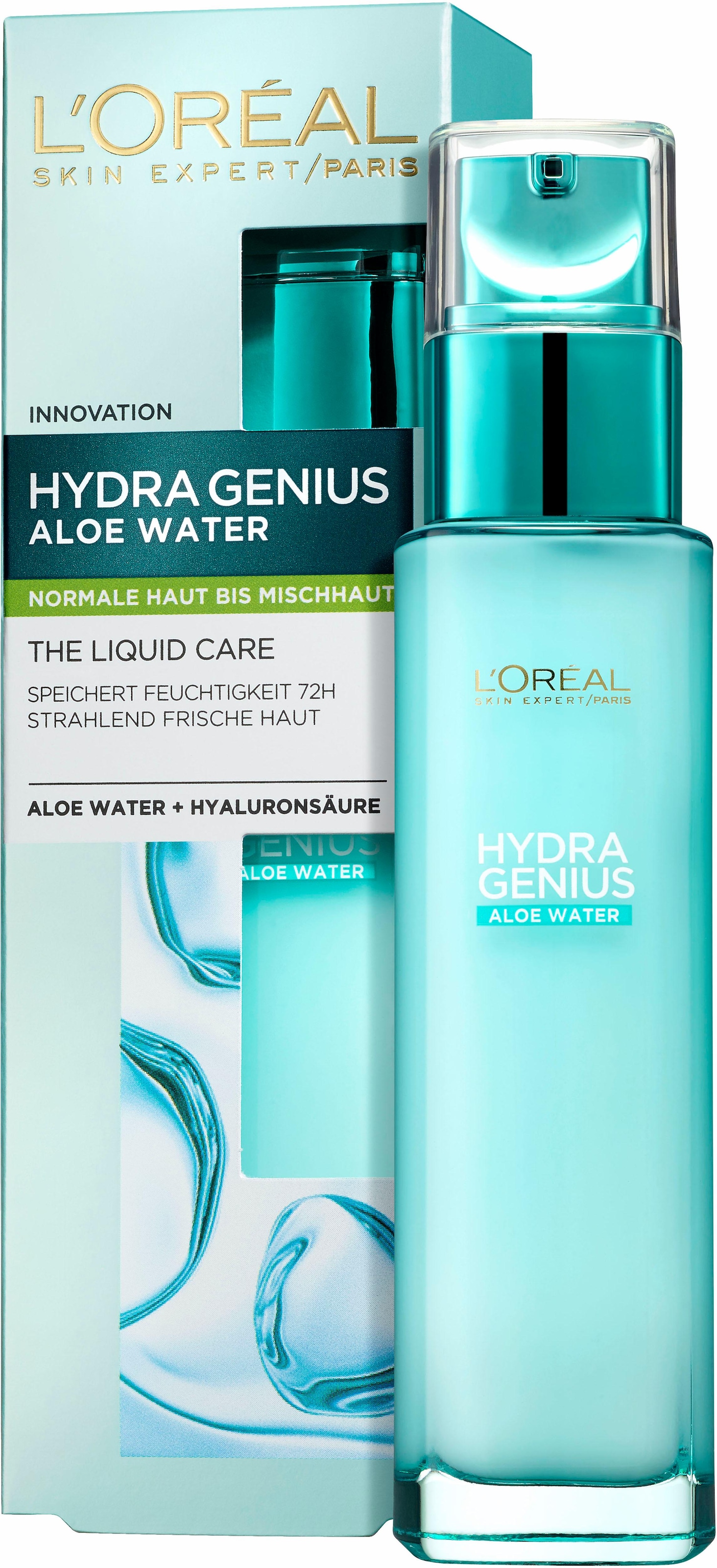 L'ORÉAL PARIS Gesichtsfluid »Hydra Genius Aloe Aqua«, für normale bis Mischhaut