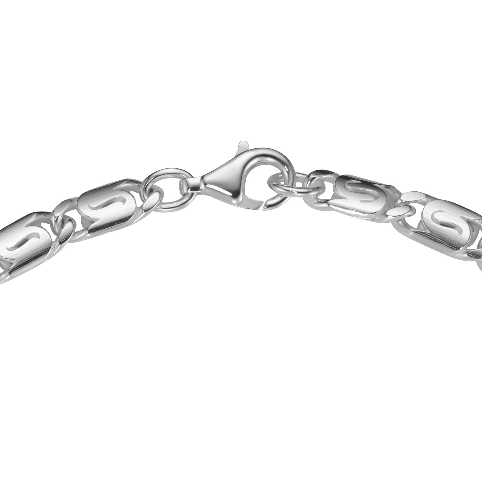 Smart Jewel Armband »S-Panzerkette, massiv, Silber 925«