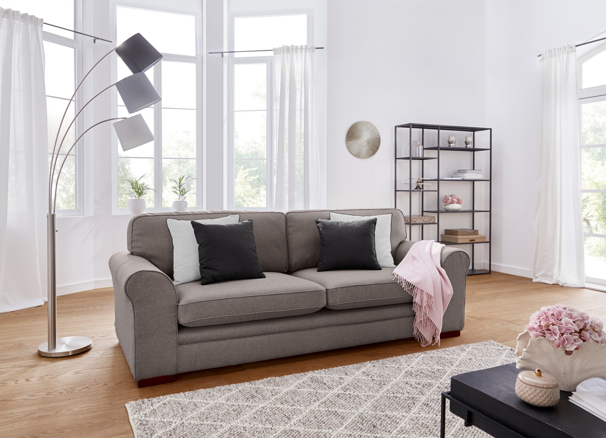 Home affaire "Broughton" weicher Sitzkomfort, incl. 2 Zierkissen, Keder günstig online kaufen