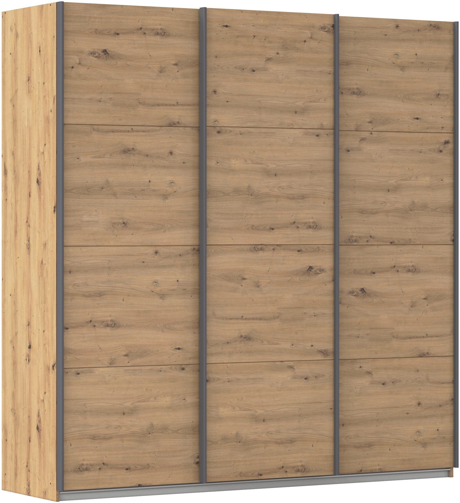 OTTO home Schwebetürenschrank "Kleiderschrank Schrank Garderobe AGORDO mit Dekor- oder Hochglanzfront" Breiten 203/271/315/360 cm in drei Griff-Farben - NEU: Farbe SCHWARZ, in 4 Breiten und 2 Höhen MADE IN GERMANY