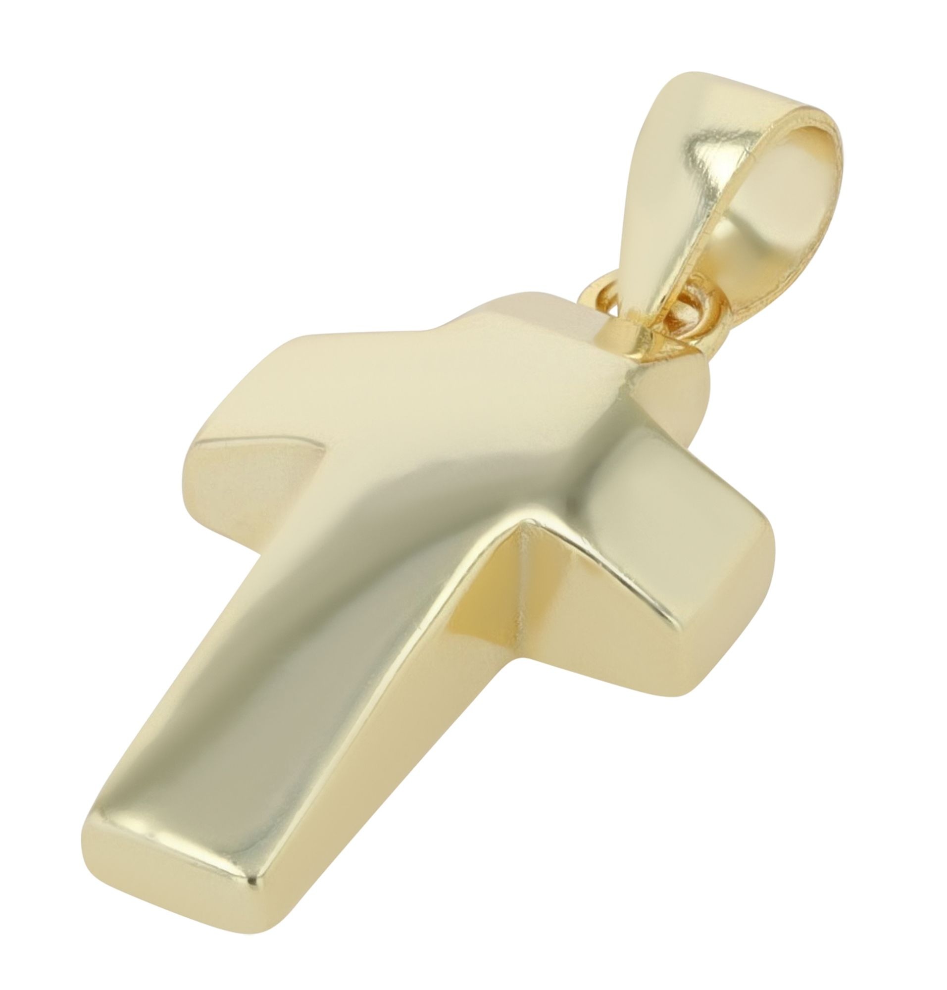 ADELIA ́S Damen Kettenanhänger "Unisex Anhänger – Kreuz Kreuzanhänger aus 925 Silber", Silber 925 (Sterlingsilber)gold, Silber 925 (Sterlingsilber),