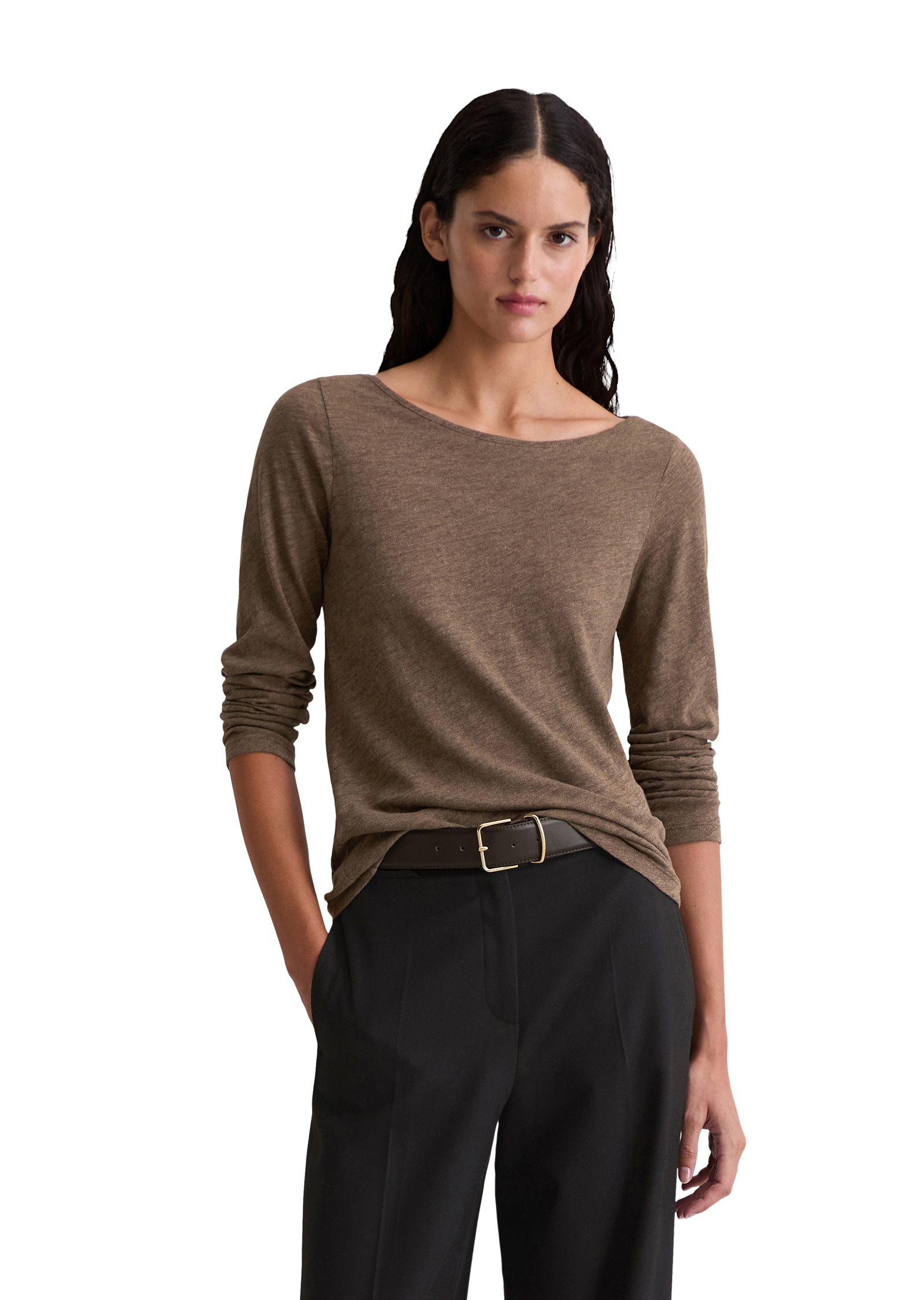 Marc OPolo Langarmshirt "aus Organic Cotton-Qualität" günstig online kaufen