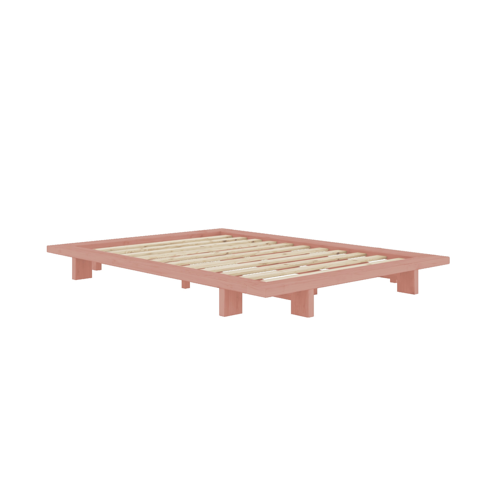 Karup Design Bettgestell "JAPAN BED Bodenbett, Holzrahmen, Futonbett, Jugendbett, Holzbett", Massivholzbett mit Lattenro