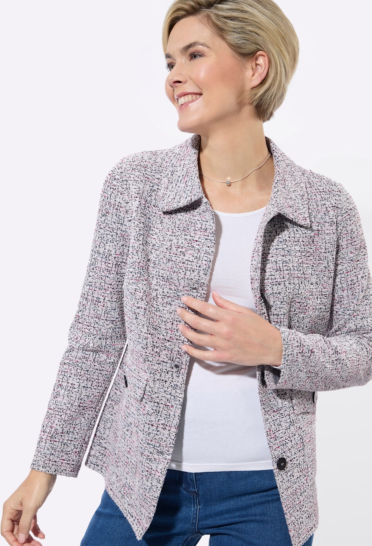 Classic Basics Shirtjacke »Bouclé-Jacke« 1