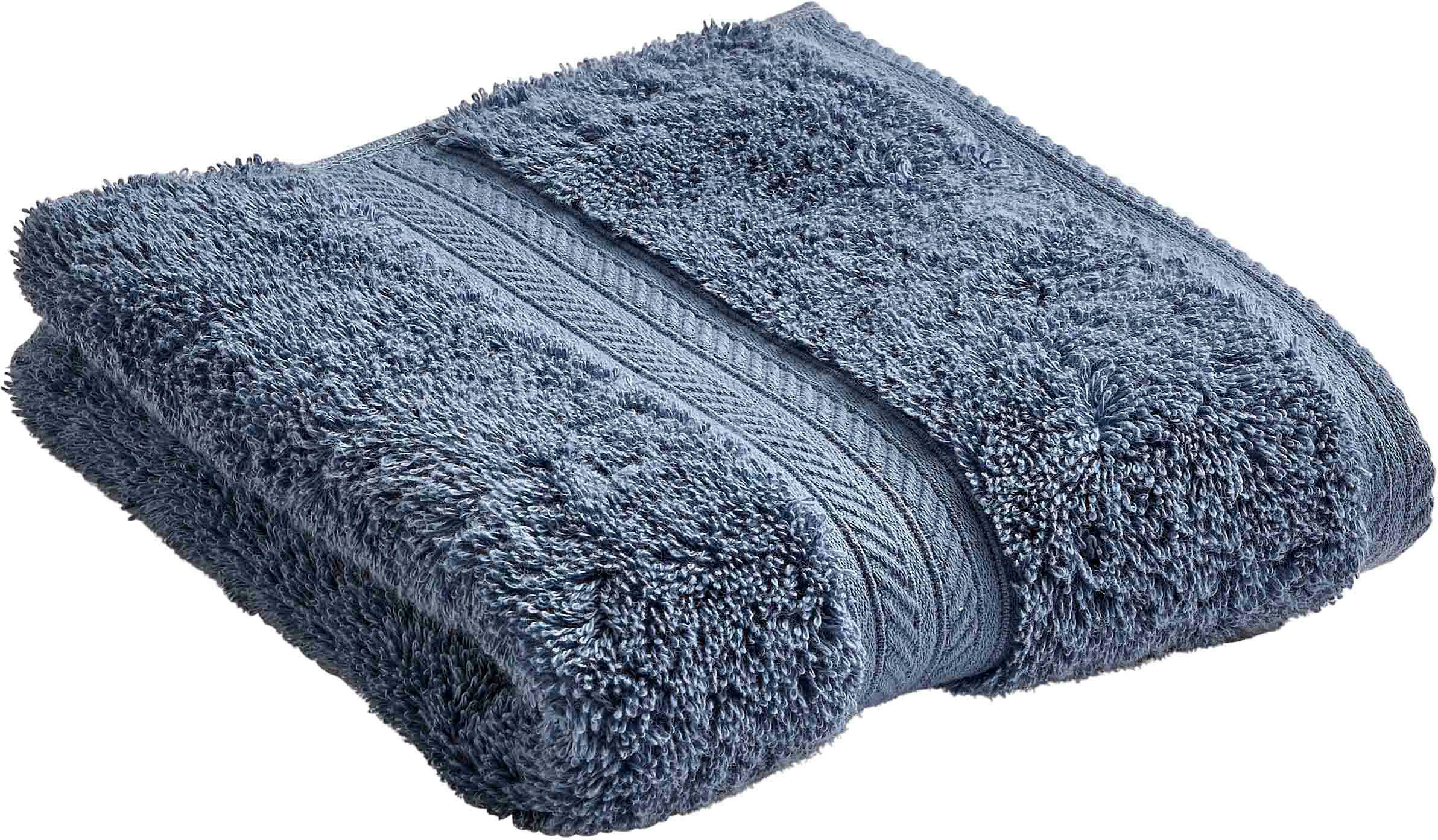 Gästehandtücher CHRISTY, B:46cm L:76cm, blau, Walkfrottier, Obermaterial: 100% Baumwolle, Handtücher, "RENAISSANCE", Premium-Gästetücher in