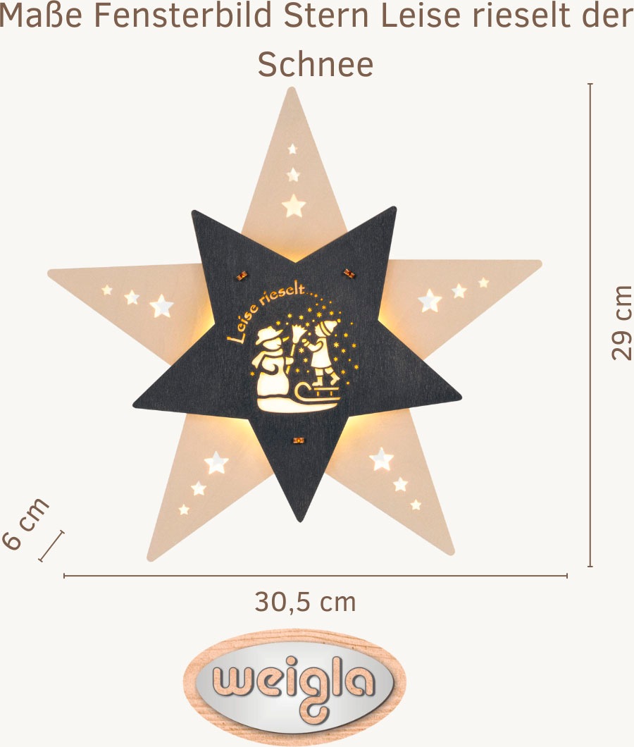 Weigla Dekostern, (1 St.), Erzgebirge garantiert, Weihnachtsdeko Innen, Wei günstig online kaufen