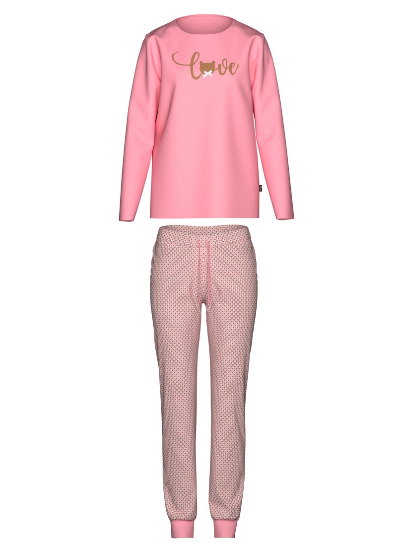 Trigema Schlafanzug "TRIGEMA Pyjama mit Katzenmotiv" 1 Stk. tlg. günstig online kaufen