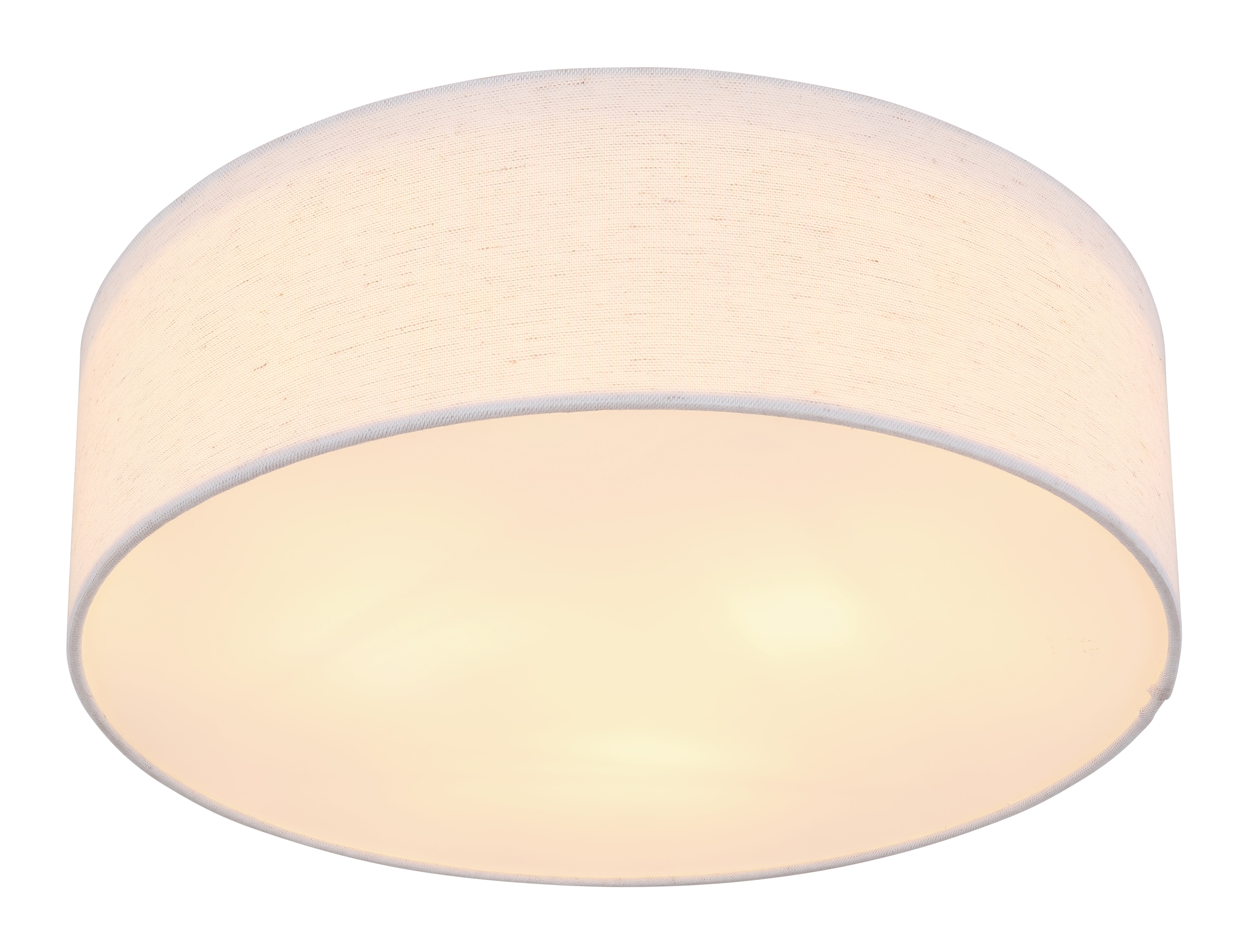GLOBO LIGHTING Deckenleuchte »AVA«, Leuchtmittel E27 | ohne Leuchtmittel, Deckenlampe/weiß/Textil/Leinen-Schirm/Schlafzimmer