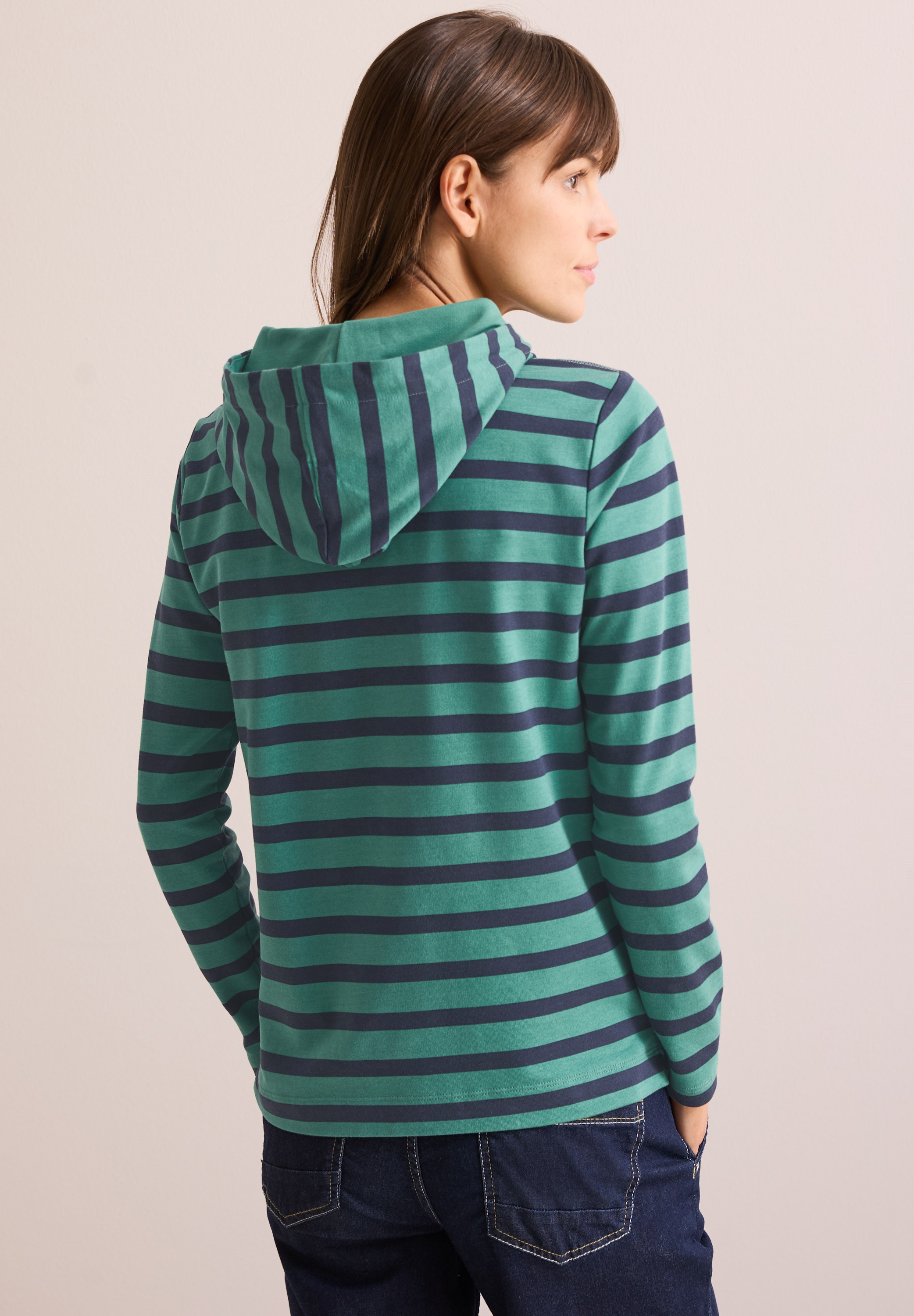 Cecil Langarmshirt, mit Kapuze mit Tunnelzugband