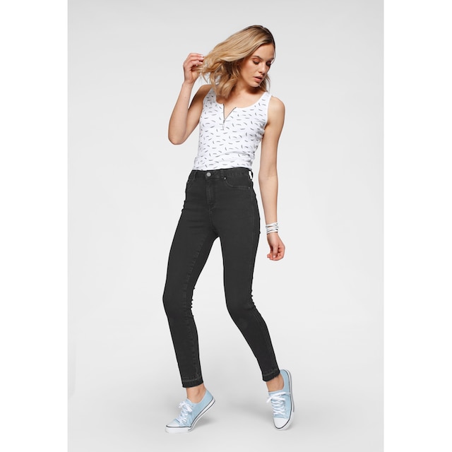 Arizona Skinny-fit-Jeans »Ultra Stretch«, High Waist mit offenem Saum für  kaufen | BAUR