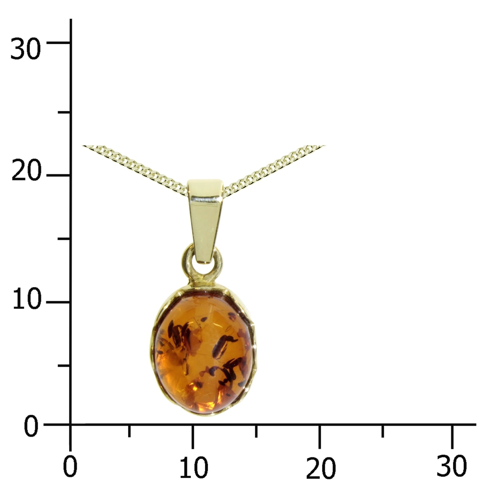 OSTSEE-SCHMUCK Kette und Anhänger Set »- Käthe - Gold 333/000 - Bernstein«