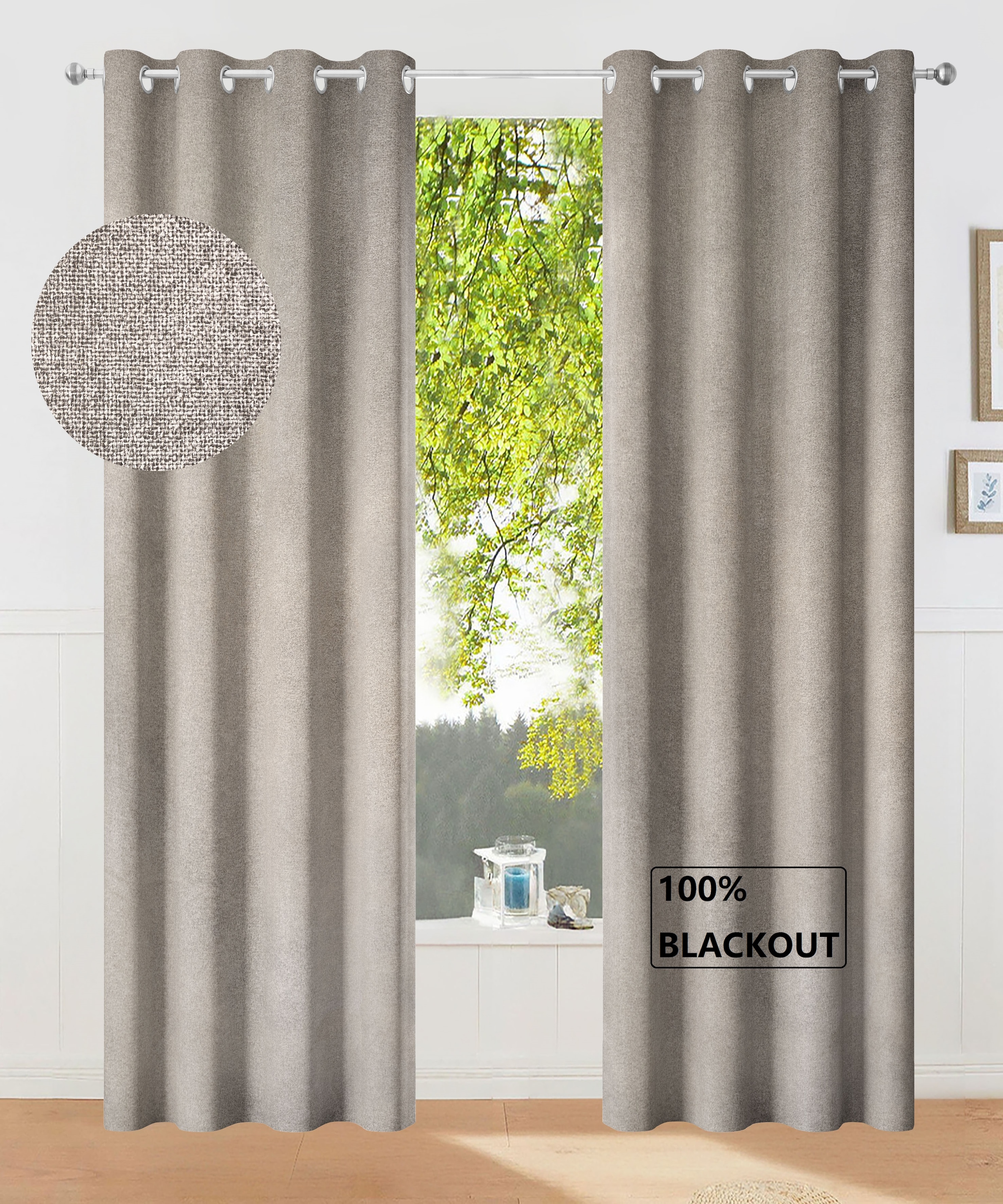 OTTO home Verdunkelungsvorhang "Ronnel" Ösen 2 Stk. tlg. einfarbig, Wohnzimmer, Schlaf/-Kinderzimmer, 100% verdunkelnd