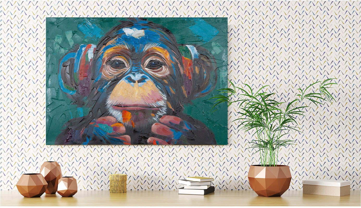 GILDE Leinwandbild "Bild rechteckig Ape mehrfarbig H. 70 cm", (1 St.) günstig online kaufen