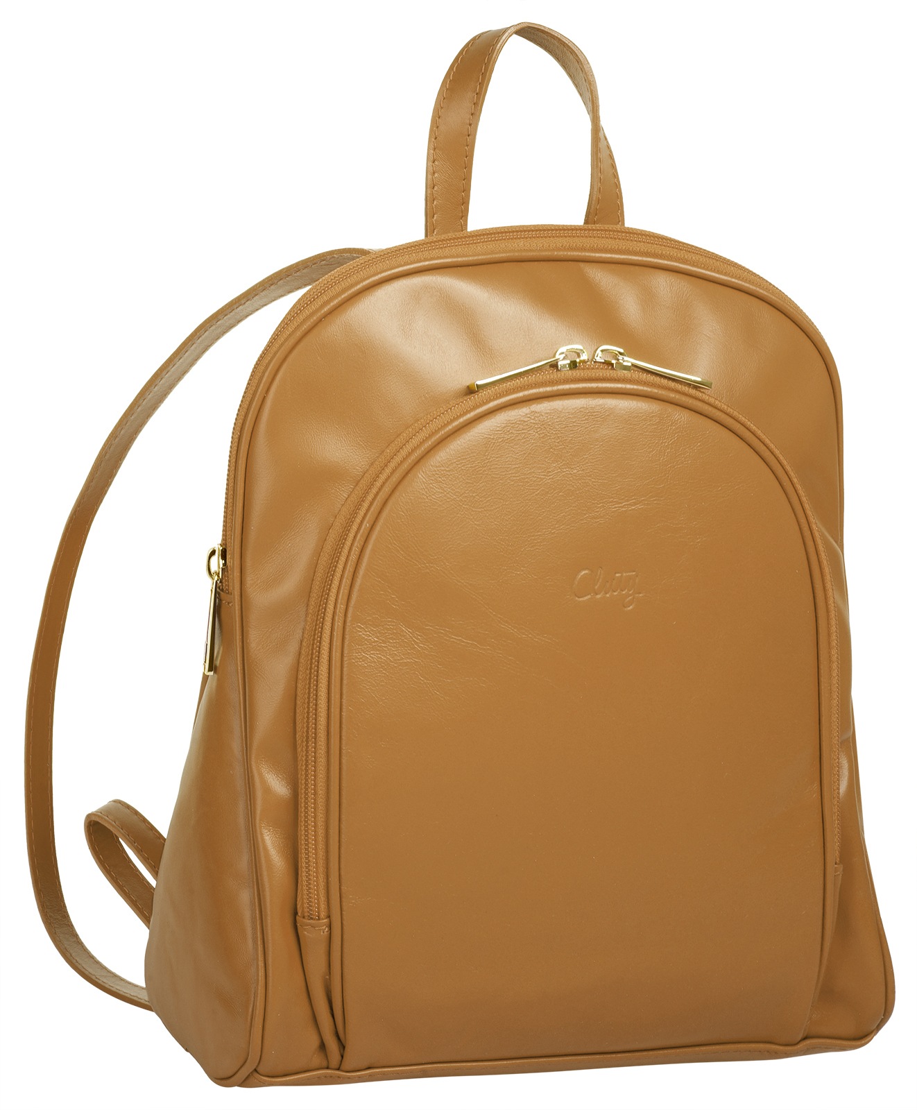 Cityrucksack CLUTY, Damen, Gr. B/H/T: 30cm x 25cm x 12cm, onesize, gelb, Leder, Rindsleder, unifarben, Rucksäcke Cityrucksack, echt Leder, Made in Italy 2