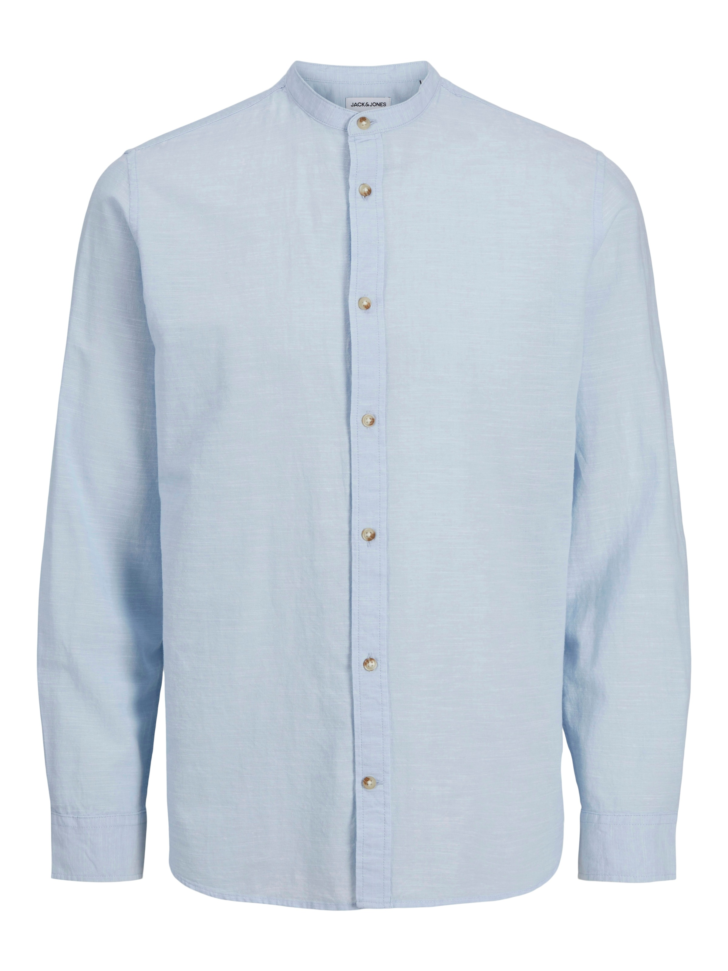 Jack & Jones Langarmhemd »JJESUMMER BAND SHIRT LS SN«, mit Bandkragen