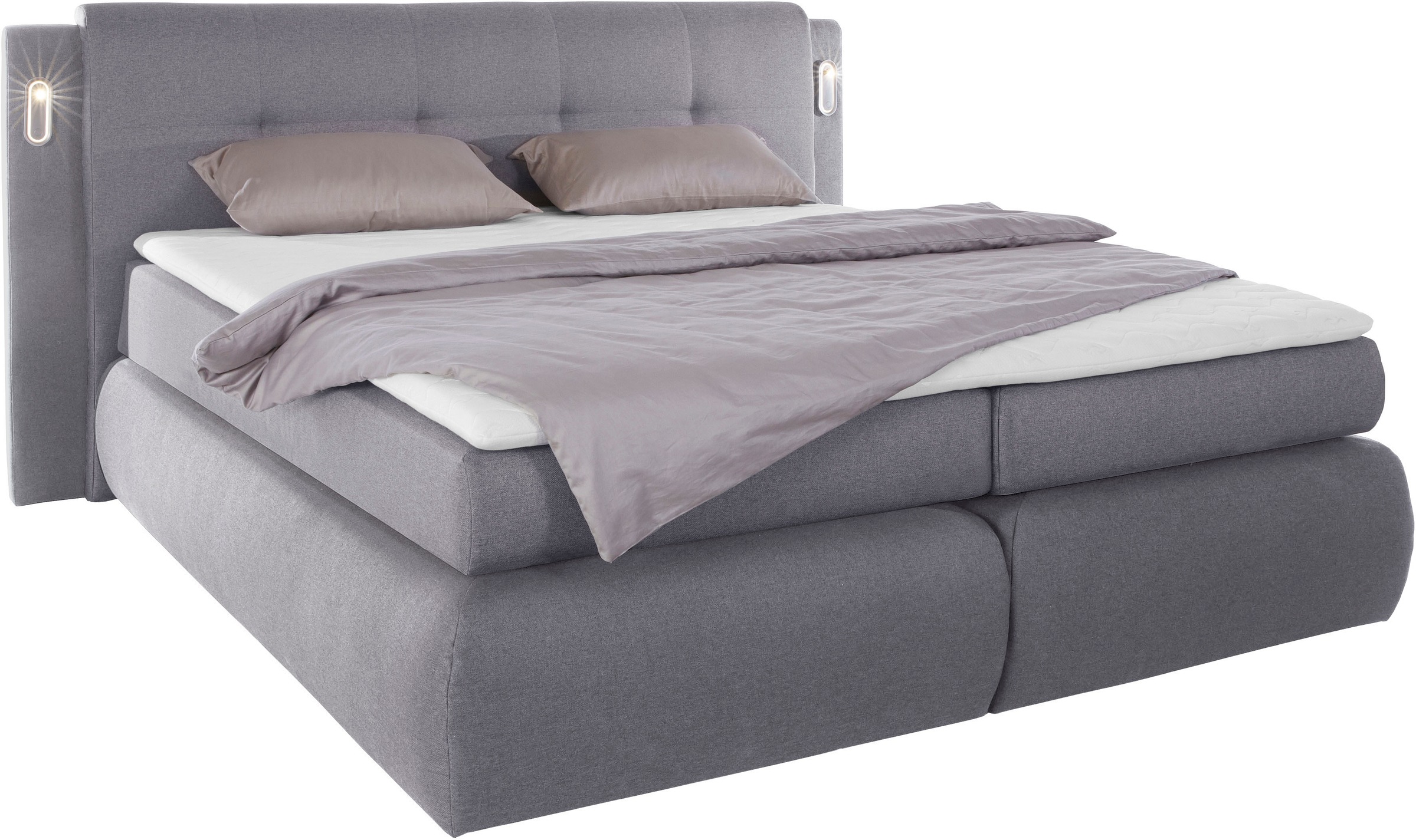 COLLECTION AB Boxspringbett "Borna", inklusive Bettkasten, LED-Beleuchtung günstig online kaufen