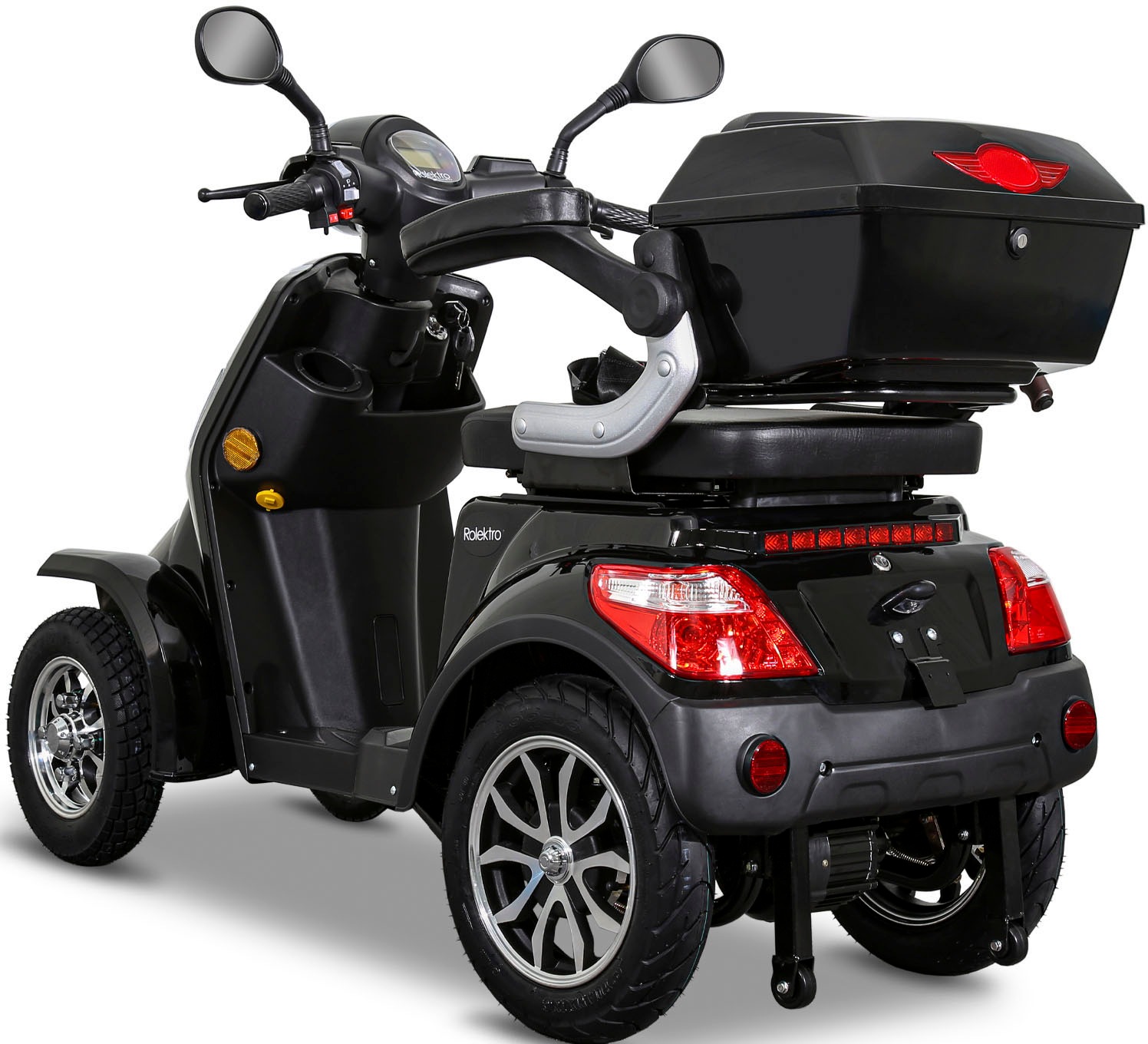 Neueste Produkte aus dem Ausland Rolektro Elektromobil »Rolektro E-Quad BAUR W, km | (mit Topcase) V.2, 1000 25 Blei-Gel-Akku«, /h, 25