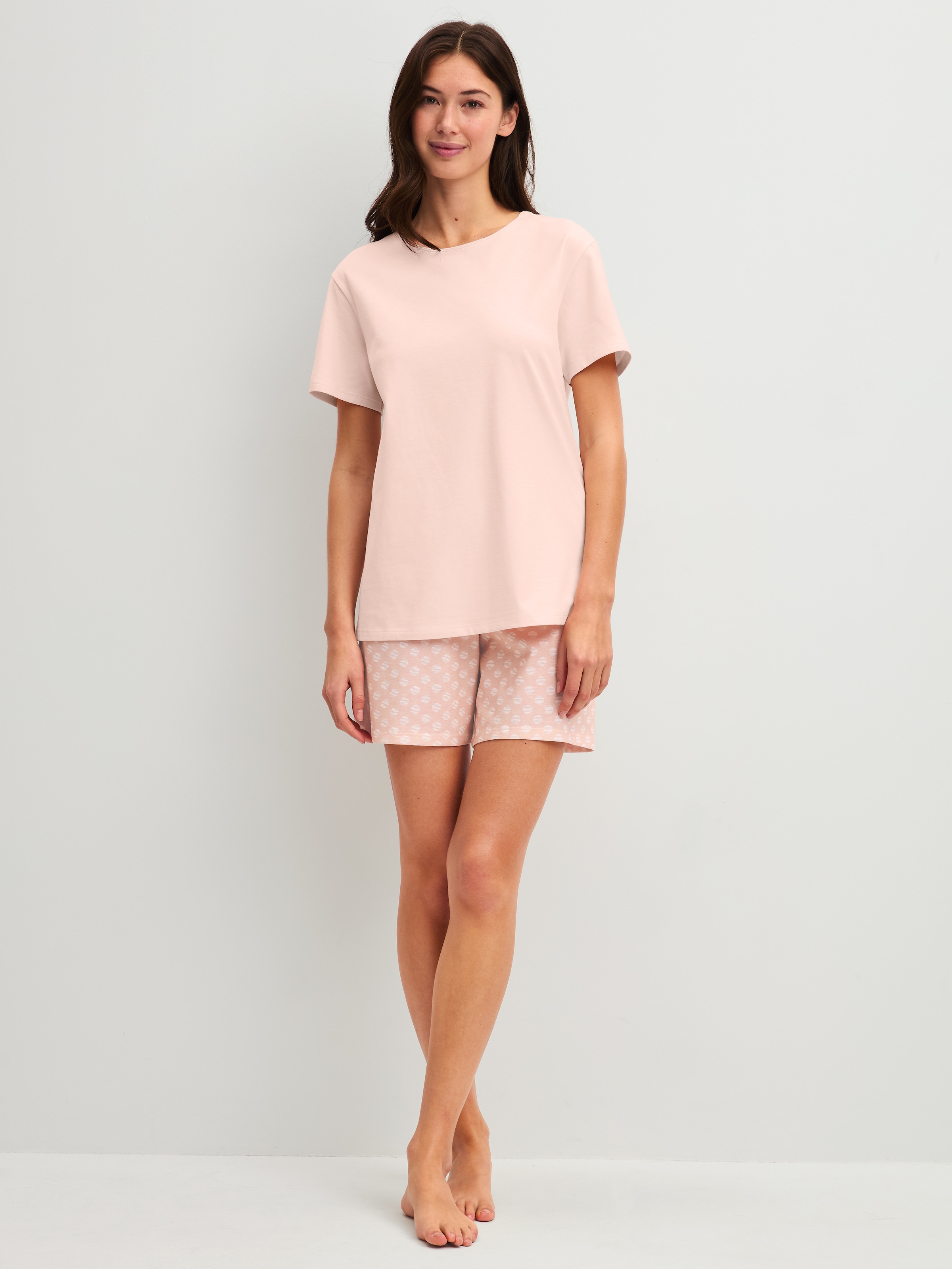 CALIDA Shorty "Easter Nights" 2 mit Rundhalsausschnitt und kurzen Ärmeln