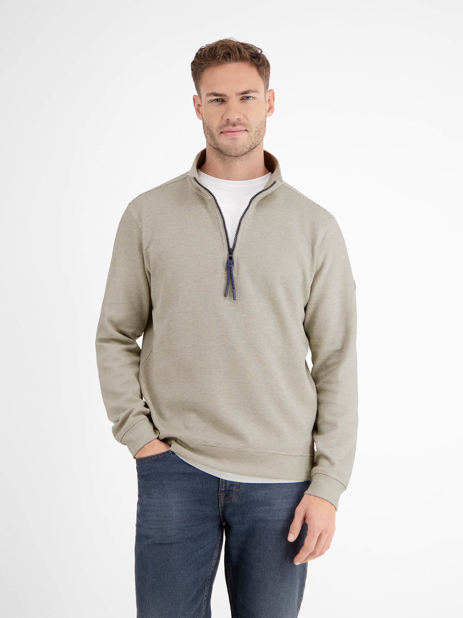 LERROS Sweatshirt »LERROS Unifarbener Sweattroyer für Herren«