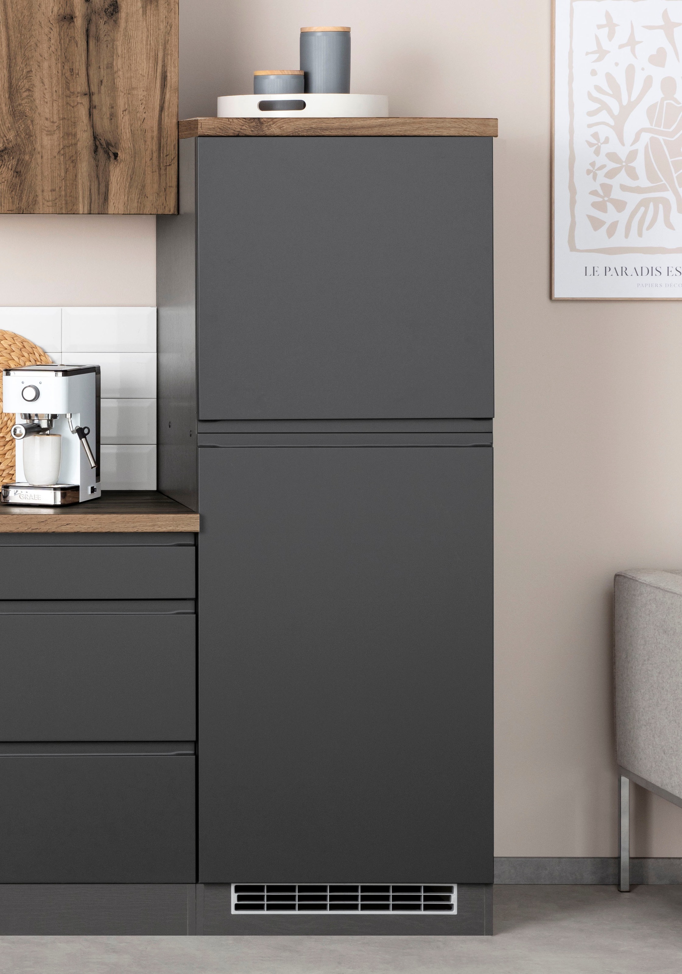 KOCHSTATION Umbauschrank "KS-Bruneck" Kühlschrankumbau >>Bruneck günstig online kaufen