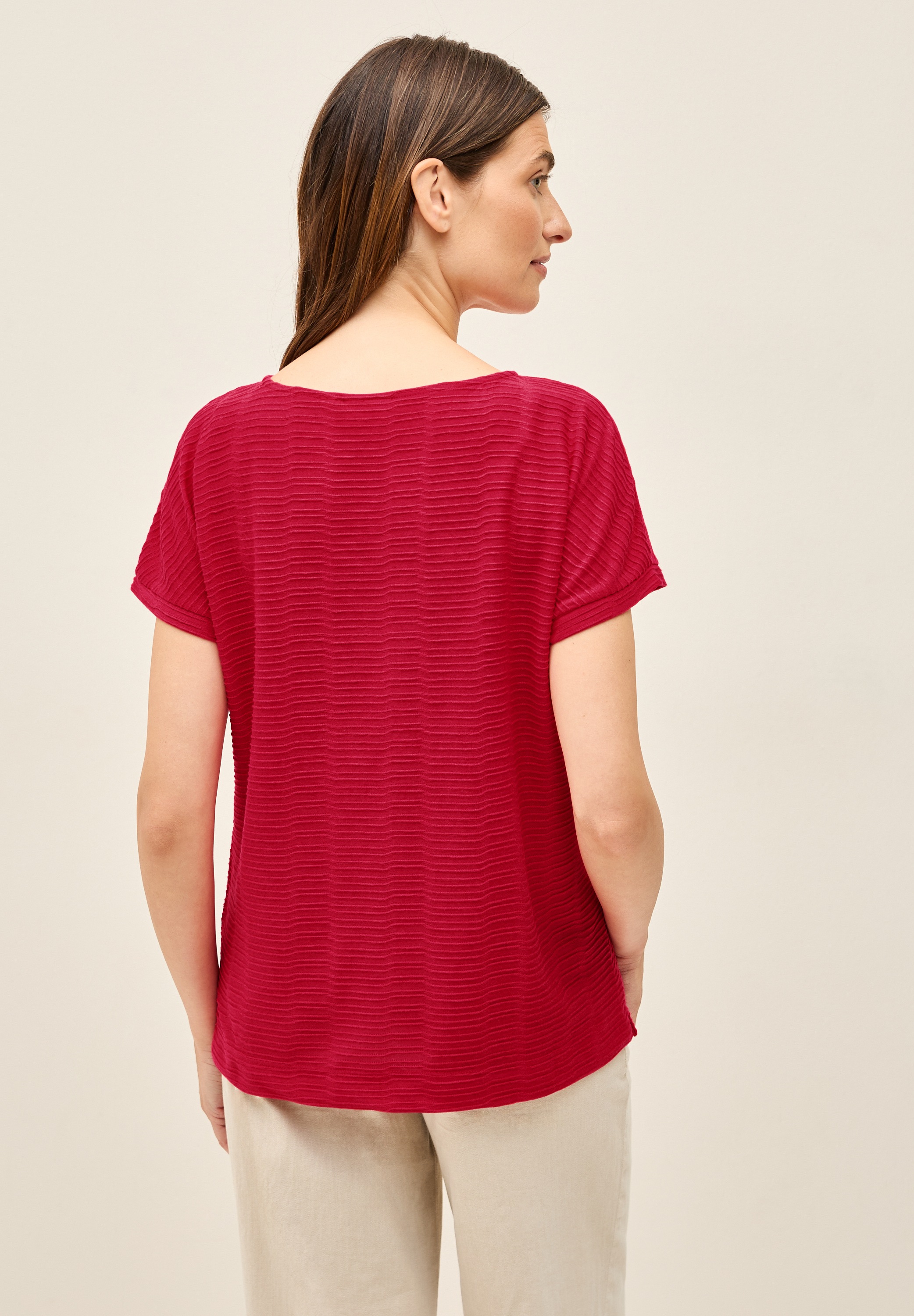 Cecil T-Shirt, mit Streifen-Struktur