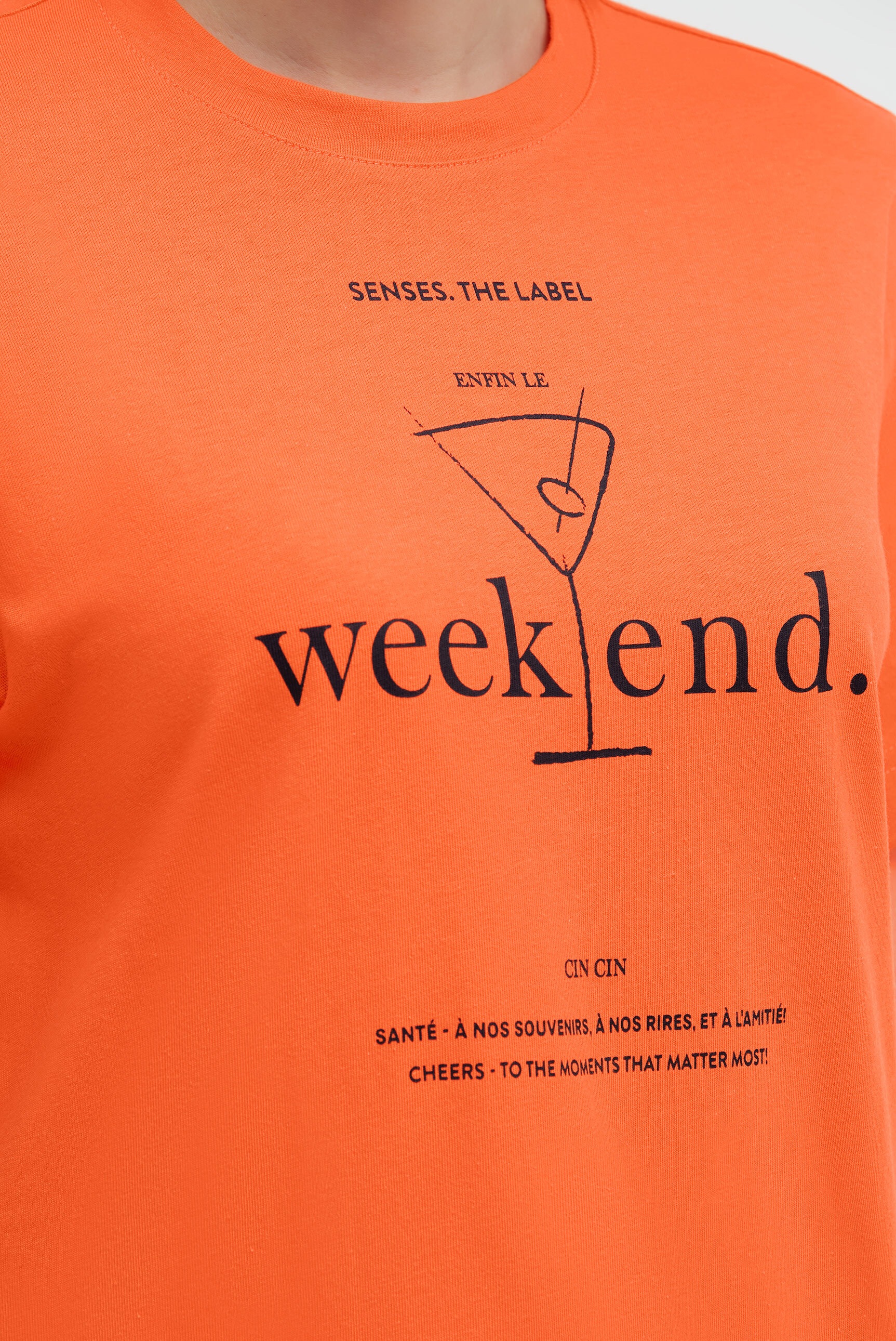 SENSES.THE LABEL Rundhalsshirt aus Baumwolle